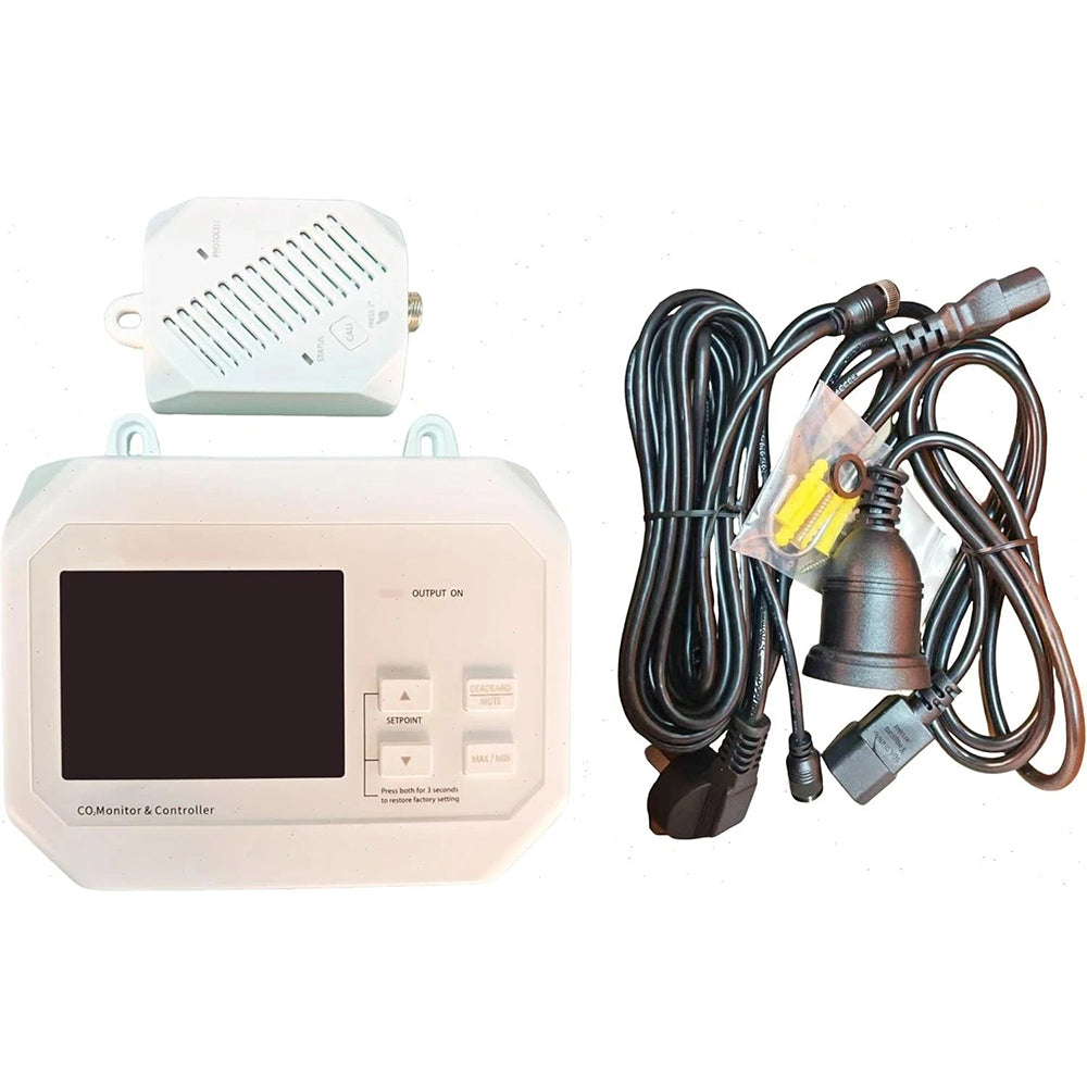 VTSYIQI Smart Carbon Dioxide Monitor Digital CO2 Controller with CO2 Measurement Range 0-9999ppm  Colour Display CO2 Display Resolution 1ppm Temperature Measurement Range 0~50°C(32°F~122°F)