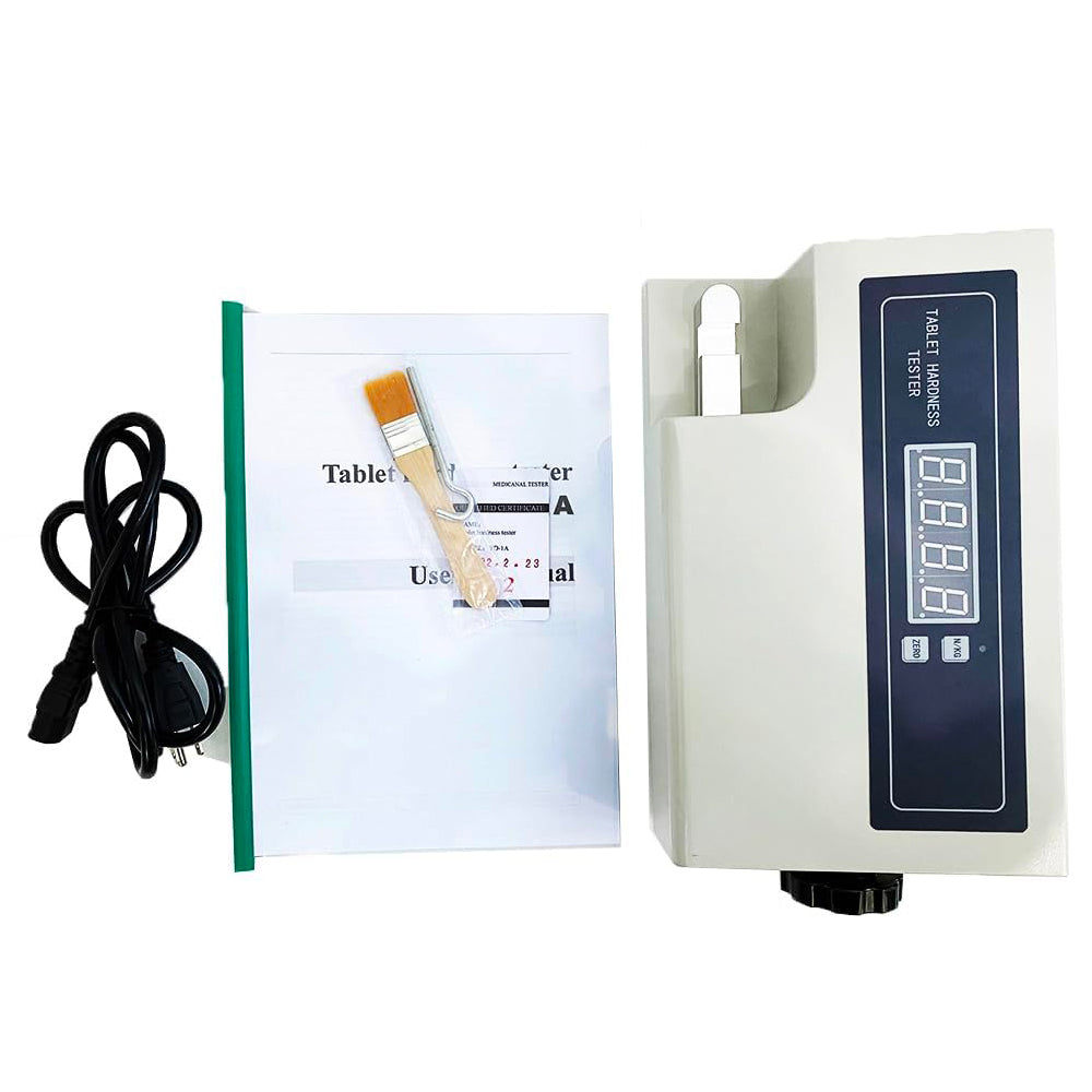 VTSYIQI Tablet Hardness Tester Machine Manual Medical Tablet Hardness Tester with Hardness Accuracy ±1.5% N/KG Conversion by One-Button Hardness Range 2 to 200N/0.2 to 20kg
