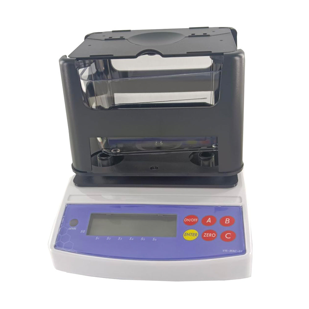 VTSYIQI Solid Density Meter Tester High Precision Solid Densimeter with Density Resolution 0.0001 g/cm3 Standard Deviation 0.001g Weight Range 0.001 to 120g Measuring Board Aluminum Alloy Die-casting Molding