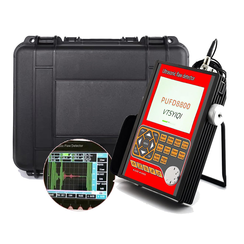 VTSYIQI Digital Ultrasonic Flaw Detector Digital Ultrasonic Metal Flaw Detector with Range 0 to 15000mm Automated Calibration Frequency 20-2000Hz IP65 Standard PC Software for Weld Crack Defect Test