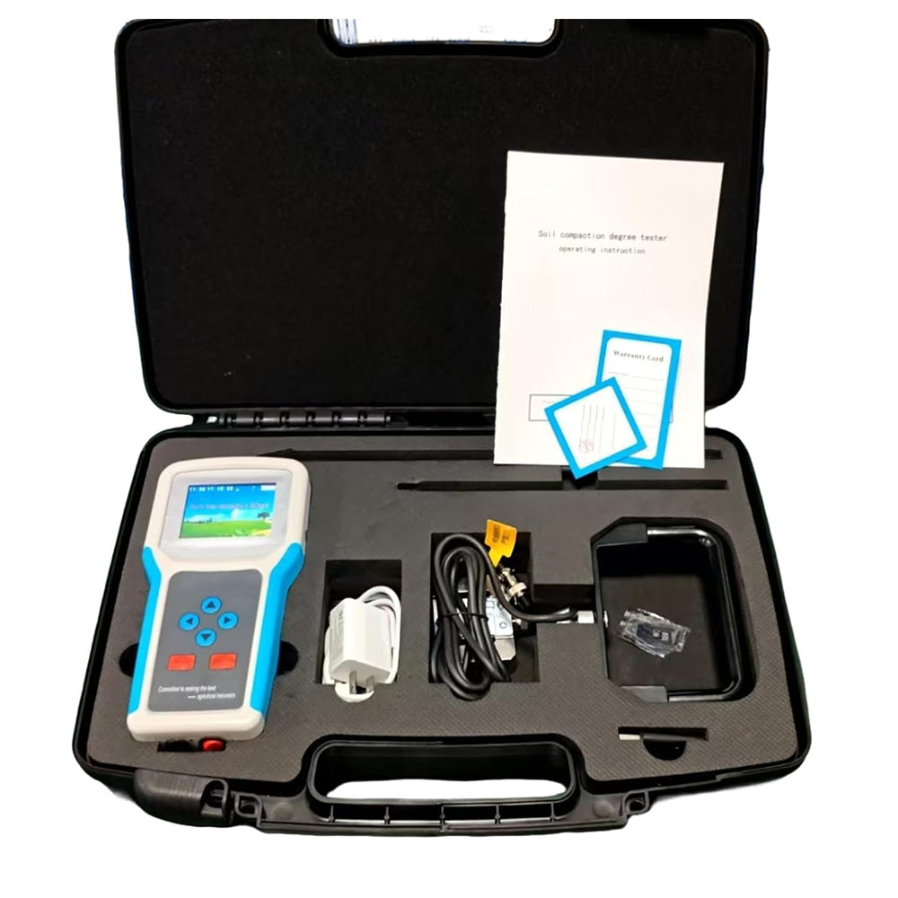 VTSYIQI Digital Soil Compaction Tester Soil Compaction Meter with Split Test Probe N/cm² Kg/cm² Lbf Three Units Switchable Measuring Range 0-100kg Accuracy 0.1%F.S Total Measuring Depth 50cm  2.8 inch Color TFT LCD Display