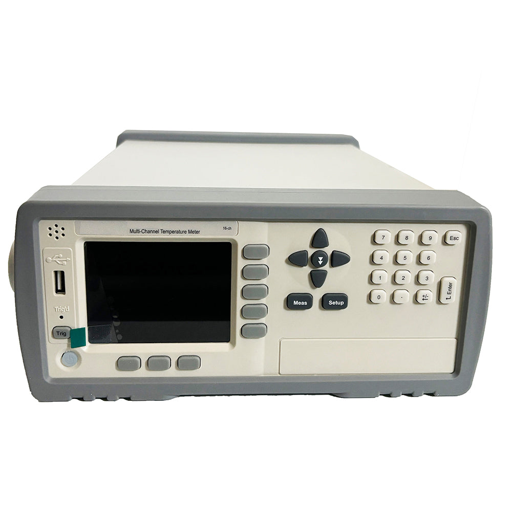 VTSYIQI 16 Channel Thermocouple Data Logger Multi-Channel Temperature Recorder Data Logger with Resolution 0.1℃ Range -200℃ -1800℃ Accuracy 0.5℃ USB Interface TFT Screen Display