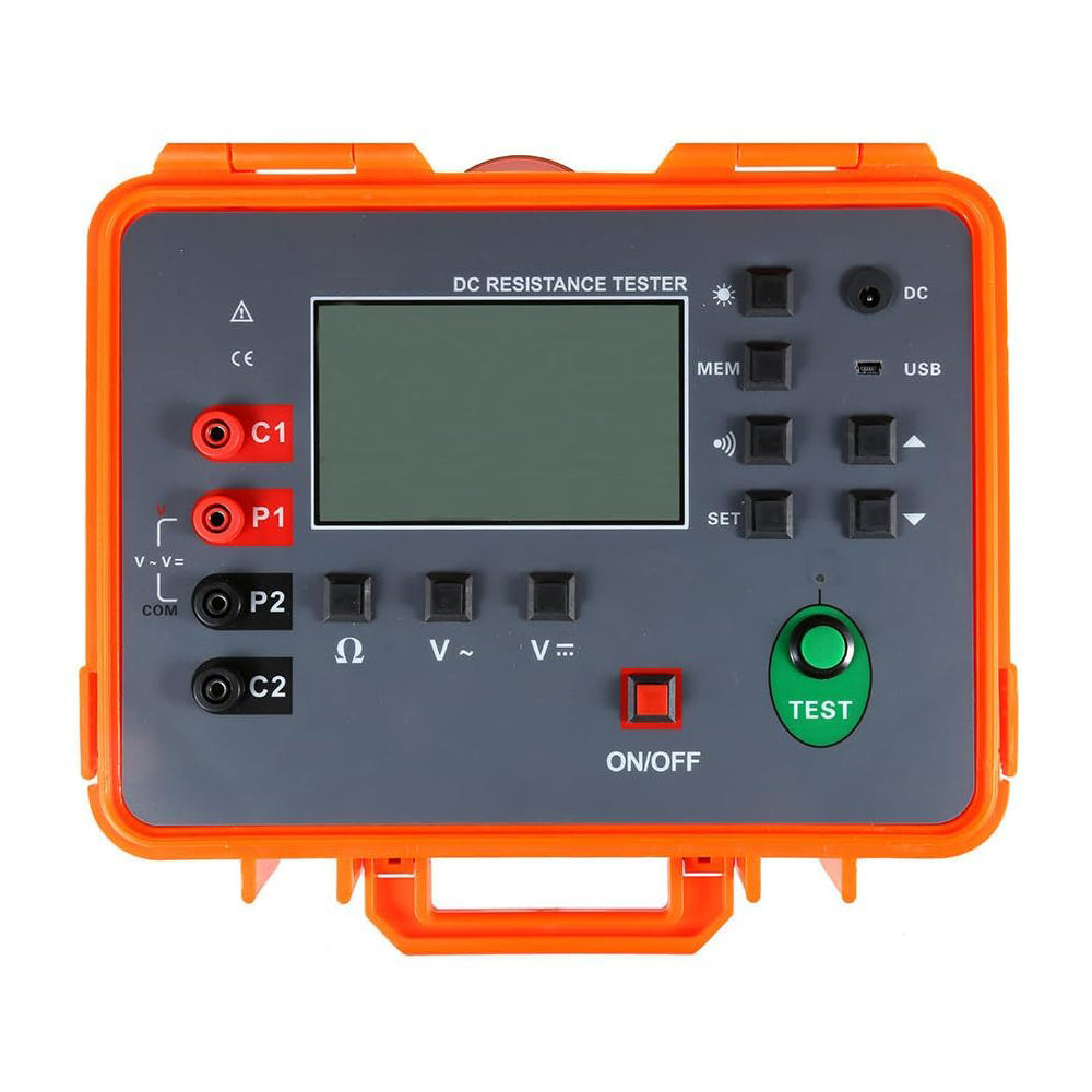 VTSYIQI Digital Equipotential Resistance Tester with Four Wire Test Method DC Resistance Range 0.0001Ω～30.00KΩ DC Voltage Range 0.0V～1000V AC Voltage Range 0.0V～750V for Testing Metal Components Low-Value Resistance Test Contact Resistance Test Etc