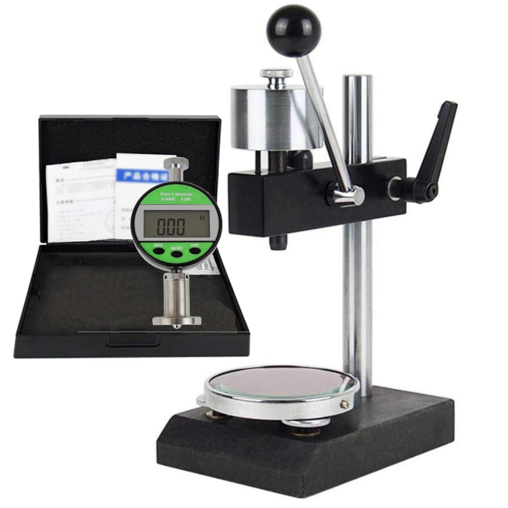 VTSYIQI Hardness Test Stand with Shore C Durometer with Measuring Value 0~100HC Recommended Range of Measurement 20~90HC Needle Stroke 2.5mm Needle Head Size SR2.5mm