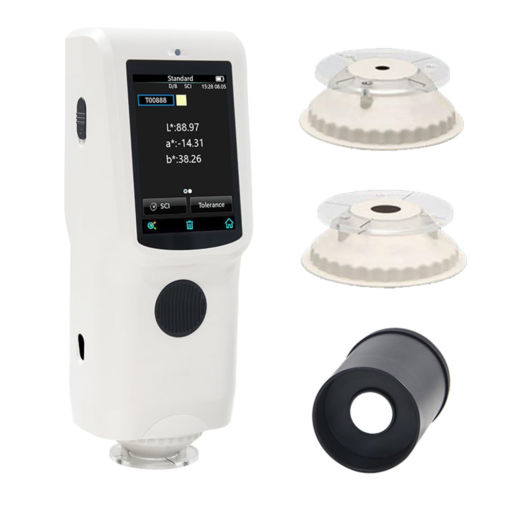 VTSYIQI Spectrophotometer Spectrocolorreader with D/8 SCI/SCE Synthesis Technology Aperture Φ8mm Φ4mm Accuracy 0.01 Repeatability 0.03 ASTM ISO Standard for Color Data Analyze and Compare
