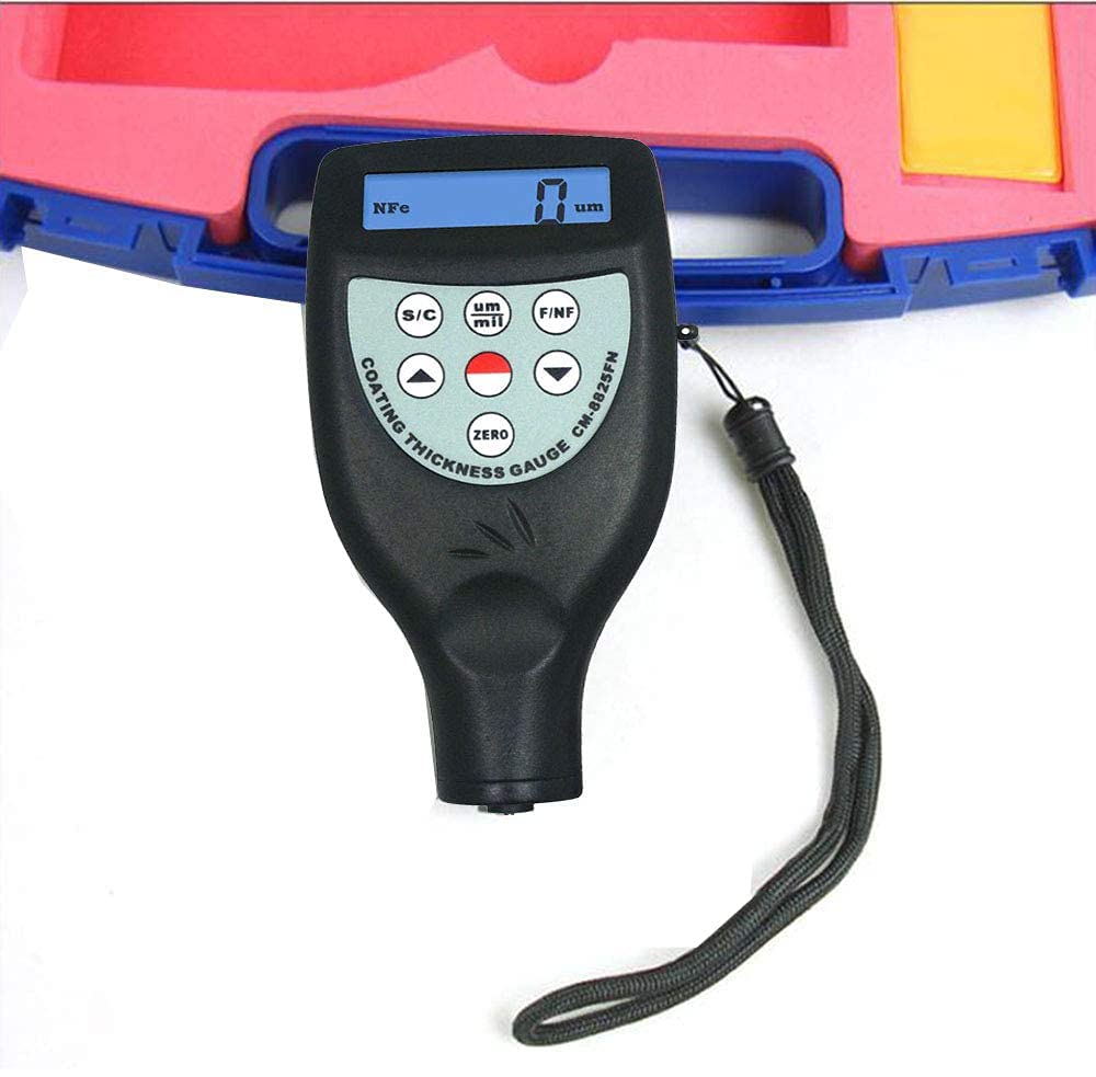 VTSYIQ 2 in 1 Coating Thickness Gauge Tester with Built-in F and NF Type Sensor Measuring Range 0 to 1250µm
