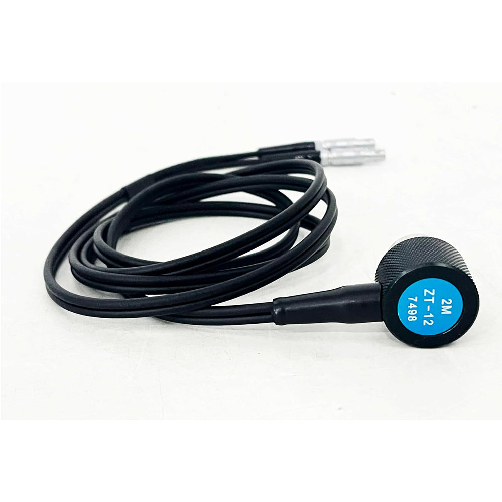 VTSYIQI Ultrasonic Thickness Gauge Transducer Cast Iron Probe Transducer Collection With Measuring Range 4.0 to 300mm ZT-12 2MHz Frequency Crystal Diameter 12MM Apply to UM-4D UM-4DL UM-5D UM-5DL
