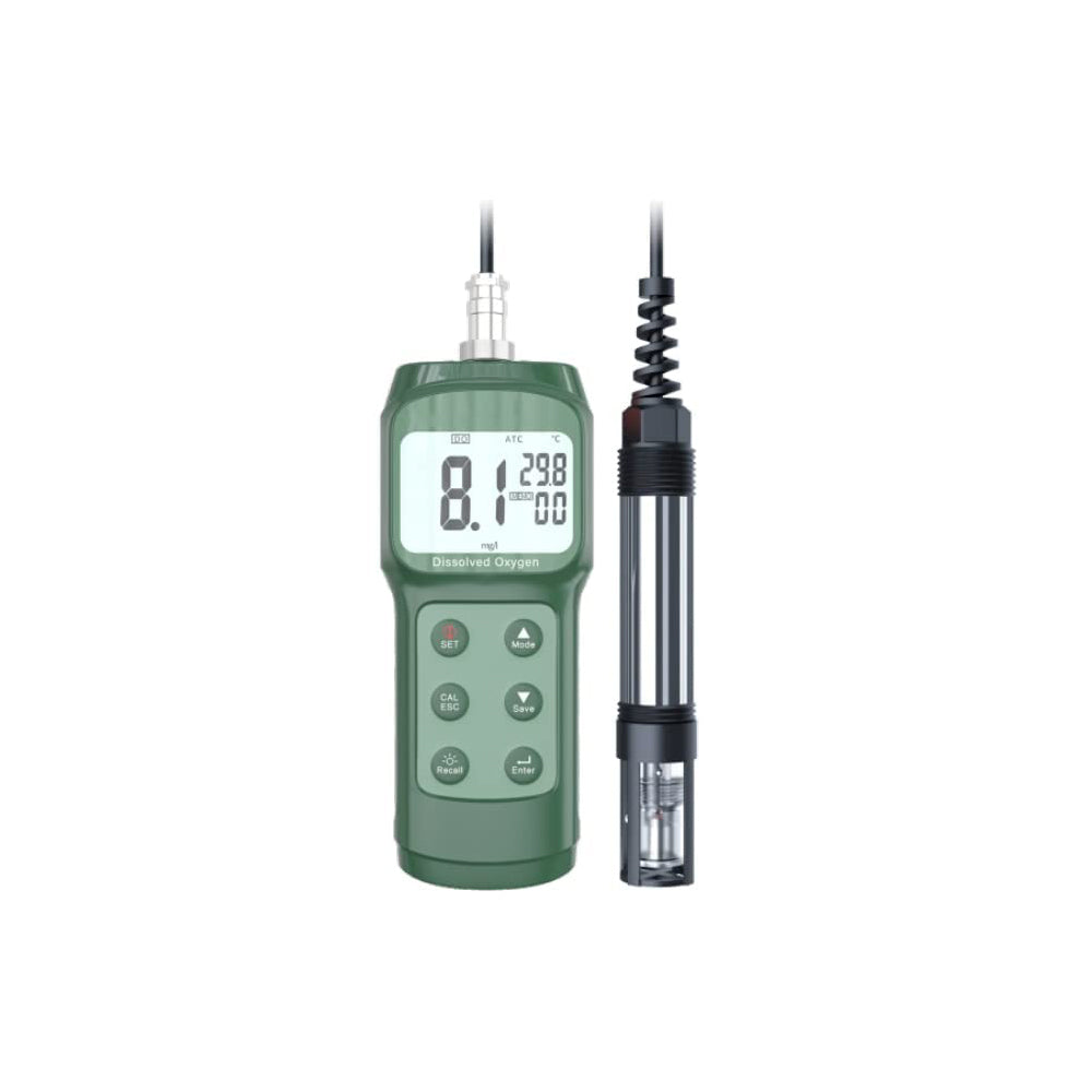 VTSYIQI Dissolved Oxygen Meter Device Tester Detector Water Quality Tester Testing Instrument with D.O. Range 0 to 30mg/L Data Record Hand Carry