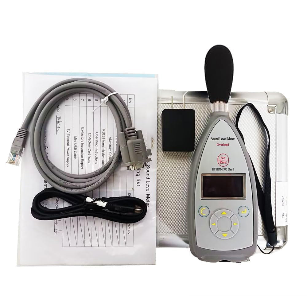VTSYIQI Class 2 Sound Meter Sound Decibel Meter Integrating Noise Measurement with Integrating Function Range 20Hz-12.5kHz 30dB(A)-130dB(A) 8000 Groups Data Recoding and Data Logging Function