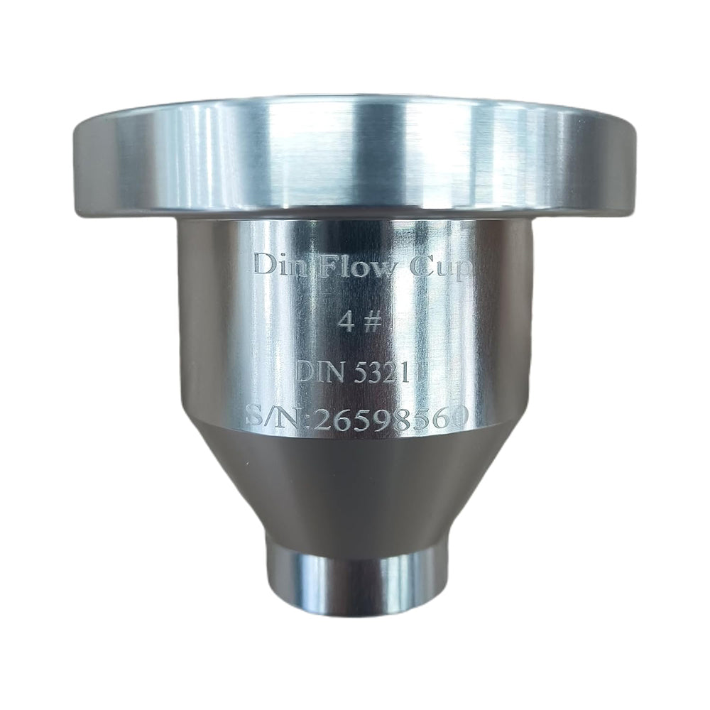 VTSYIQI Din 4 Viscosity Cup Din Flow Cup for Measuring The Viscosity of Inks Coatings Paints Etc with Hole Diameter 4mm+0.02mm Cup Volume 100±1ml Measuring Range 96-693CSt Cup Material Aluminum
