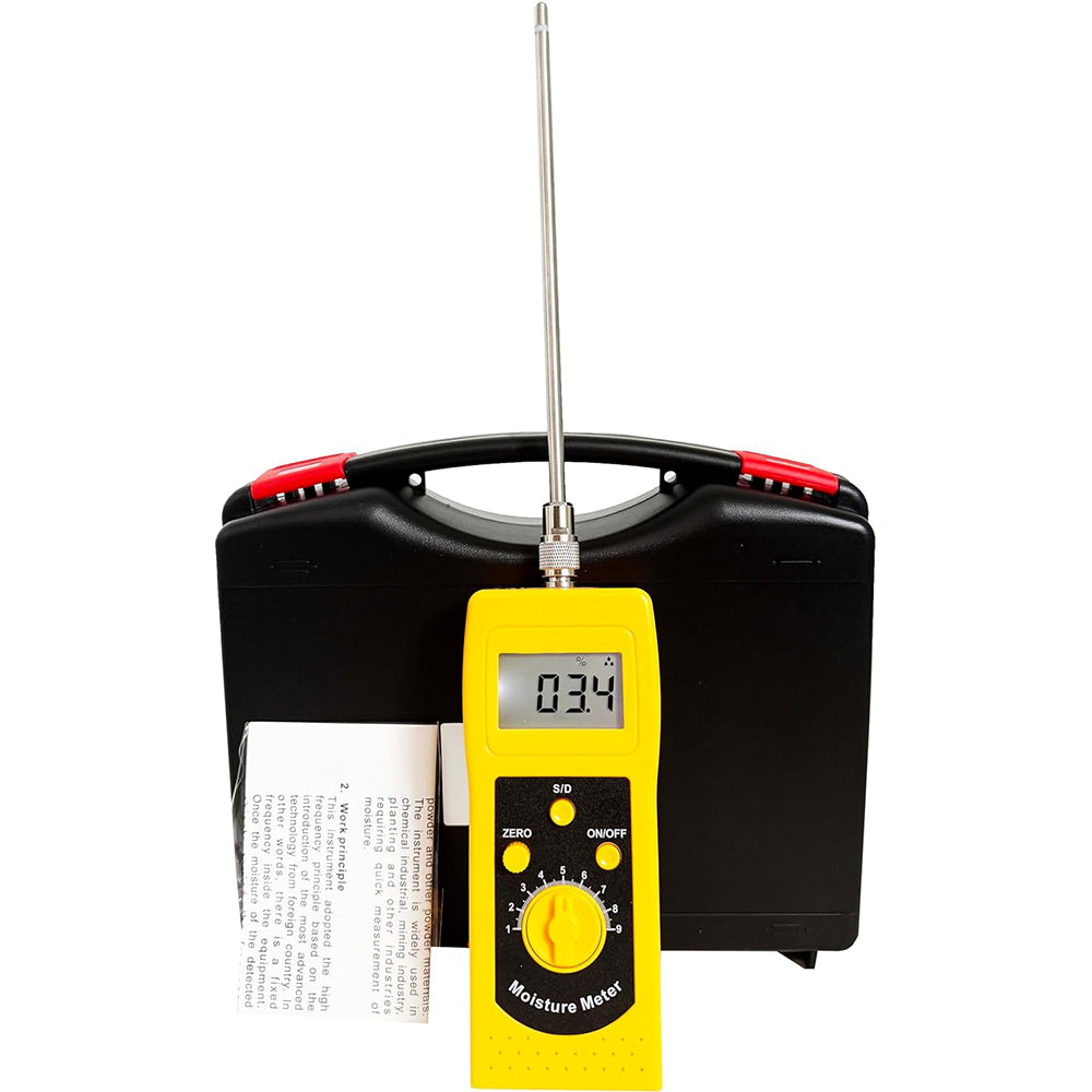 VTSYIQI Soil Moisture Meter Analyzer Sand Moisture Tester with Measuring Range 0~90% Display Accuracy 0.1/0.01 Accuracy ±0.5% n for River Sand Sea Sand And Other Sand