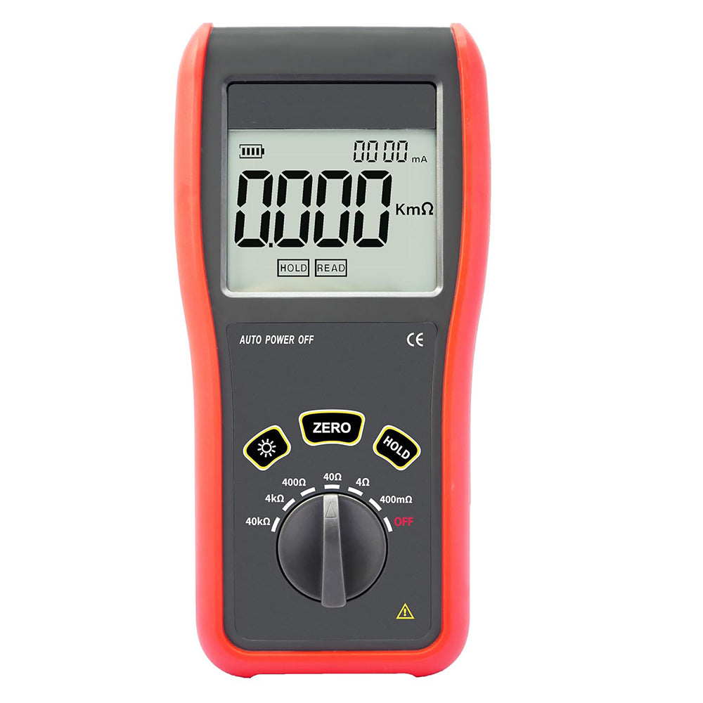 VTSYIQI Digital Milliohmmeter DC Low Resistance Tester Micro Ohm Meters Ohmmeter with Range 0.1mΩ～40.0kΩ Operating Current 100mA MAX Data Storage 1000 Groups for Measuring The Wire Resistance of Cables