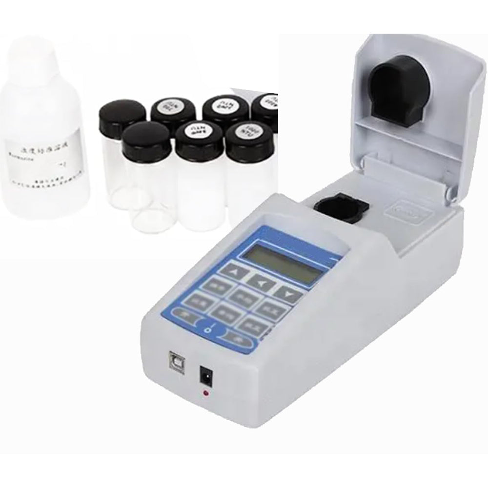 VTSYIQI Bacterial Turbidimeter Handheld Bacterial Turbidity Meter with 0 to 6 MCF Readout 0.001MCF Repeatability ≤5% Calibration Solution for Suspension Cultures Bacterial Concentration