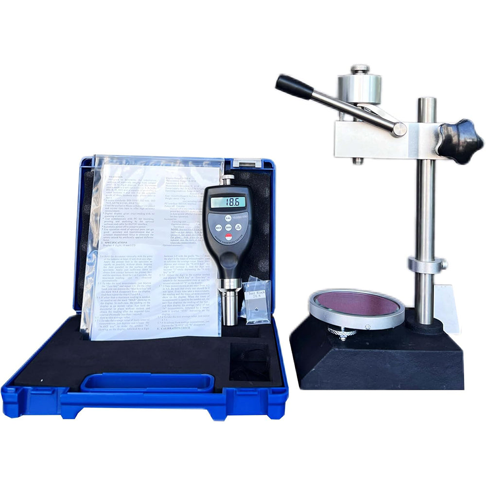 VTSYIQI Shore OOO Durometer with Hardness Test Stand Measurement Range 10~90HOOO Resolution 0.1H for Sponge- and Cellular Rubber Foam Rubber Silicone Gel-like Materials Etc