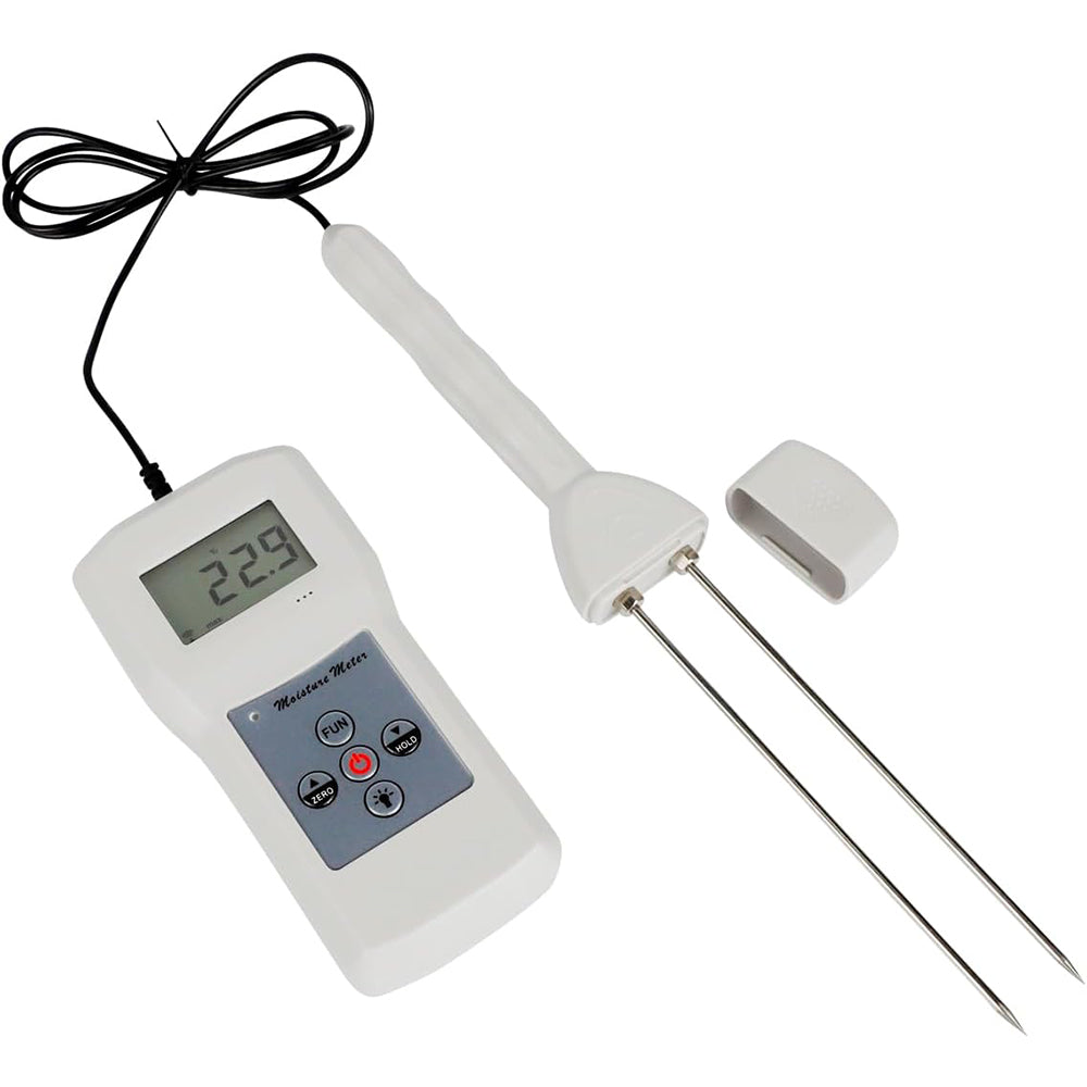 VTSYIQI Tobacco Moisture Meter Tester Analyzer with Measuring Range 8% To 40% Separated Probe  Split Type 11 Kinds Codes for Tobacco Stem Silk Flakes Stalks Tobacco Slices Tobacco Leaves Tobacco Stalks Etc