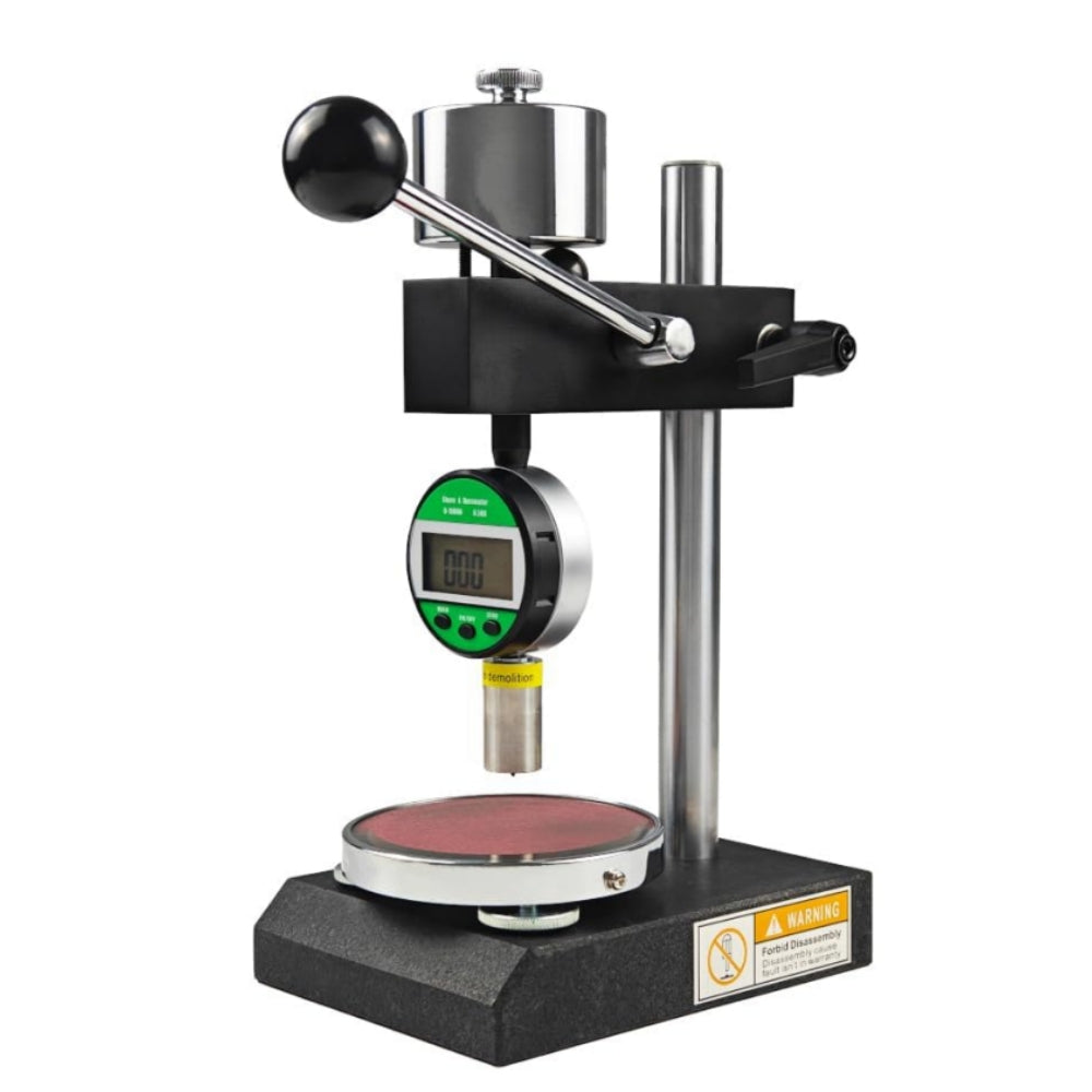 VTSYIQI Hardness Test Stand with Shore A Hardness Tester with Measuring Value 0~100HA Needle Stroke 2.5mm Needle Head Size 0.79mm Recommended Range of Measurement 10~90HA