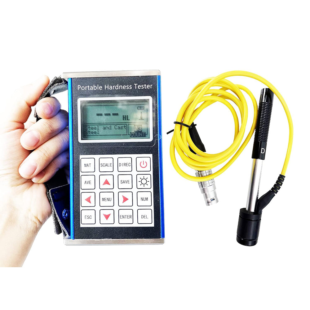 VTSYIQI Compact Portable Hardness Tester Metal Shell with Standard D Impact Device PC Software for Steel Aluminum Iron Alloy Copper