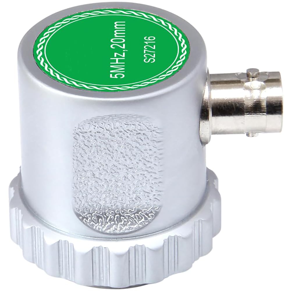 VTSYIQI Portable Ultrasonic Flaw Straight Beam Probes with Focus Length 85mm Frequency 5Mhz Element Size 20Mm BNC-Side Exit Connector