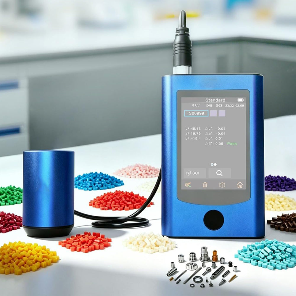 VTSYIQI Digital Spectrophotometer Micro-Aperture Spectrophotometer with Built-in Electronic Color Card Ultra-small Aperture 1mm Repeatability ΔE*ab ≤ 0.02 Combined Full-spectrum LED Light Source