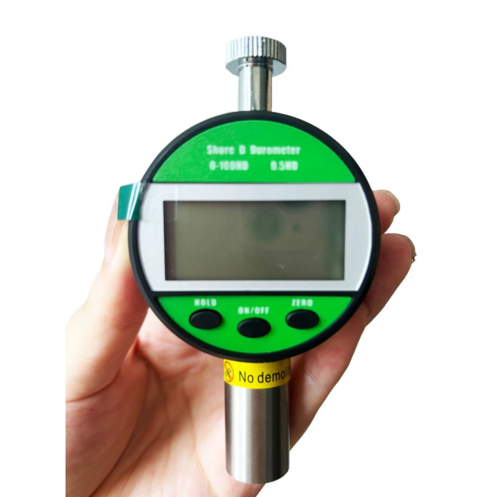 VTSYIQI Digital Shore D Hardness Tester Meter Gauge with Measuring Value 0~100HD Recommended Range of Measurement 20~90HD Needle Stroke 2.5mm Needle Head Size SR0.1mm for Rubber Plastic Glass Wax