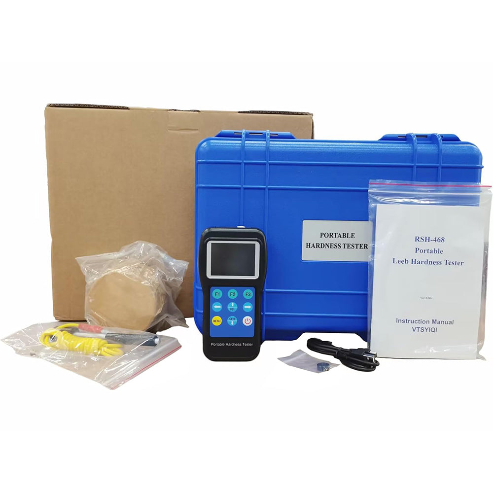 VTSYIQI Leeb Hardness Meter Durometer with 170 to 960HLD for Steel Cast Steel Stainless Steel Aluminum Alloy Brass Copper Bronze