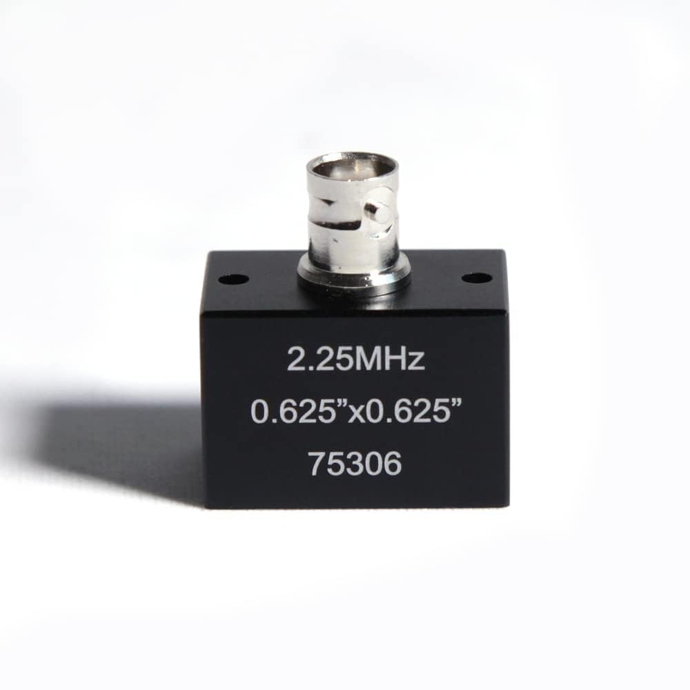 VTSYIQI AWS Ultrasonic Flaw Transducer 16×16mm 0.625"×0.625" Crystal with BNC Connector Frequency 2.25MHz Element Size 16×16mm 0.625"×0.625" for Weld Inspection Testing