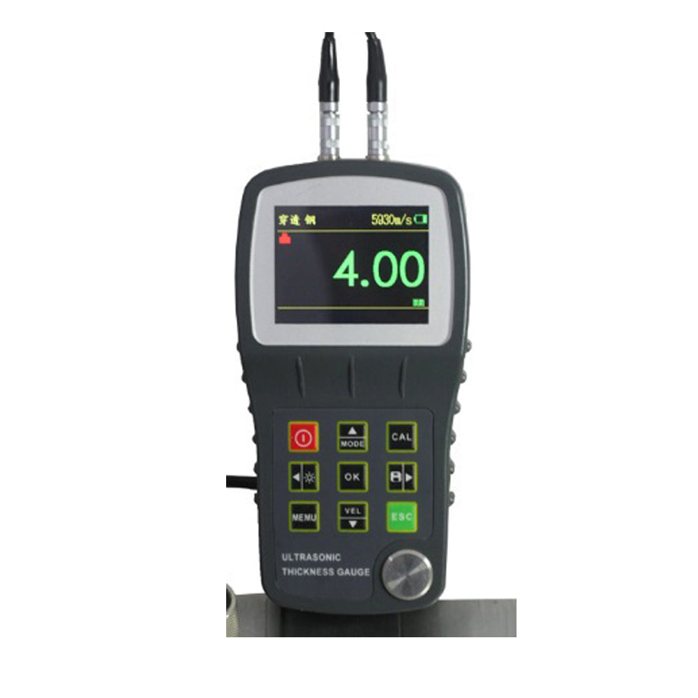 VTSYIQI High Precision Color Display Echo-Echo Ultrasonic Thickness Gauge with  2.4-inch True Color LCD Normal Mode 0.75 ~ 300mm Through Paint Mode 2 ~ 100mm