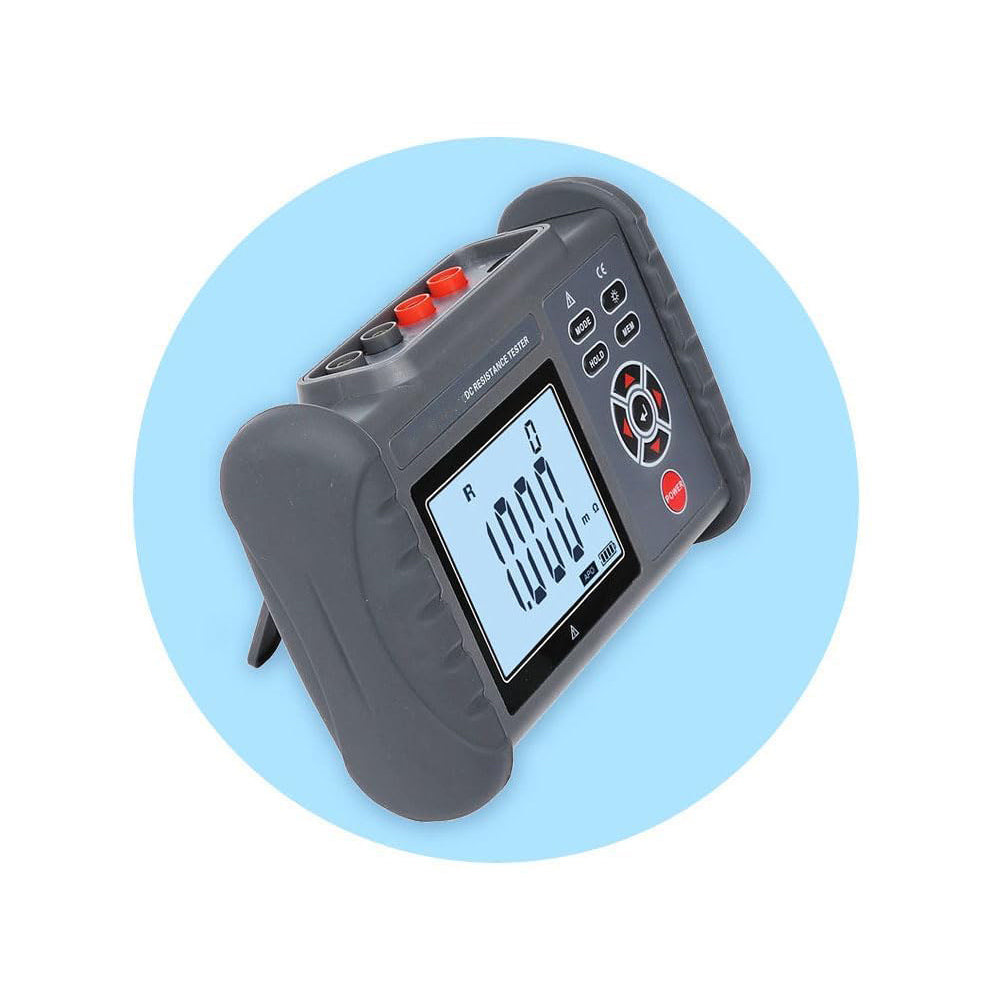 VTSYIQI DC Low Resistance Tester Micro-ohmmeter with Resistance Range 0.01mΩ to 30.00KΩ Resolution 10uΩ Accuracy ±0.1% 500 Groups Data Storage Charging Function USB Interface