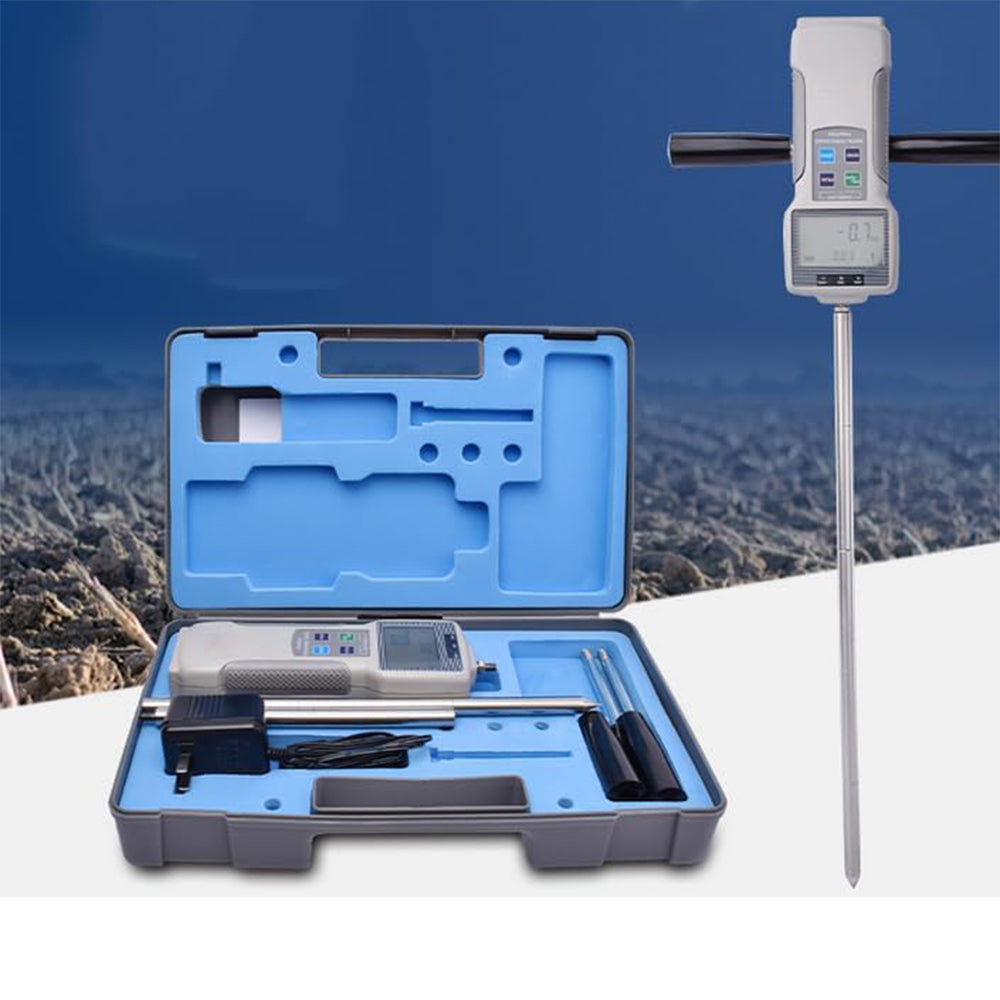 VTSYIQI Digital Soil Compaction Tester Soil Firmness Tester Meter with Kgf(gf)/lbf/N Three Unit Range 0-100kg/cm² 0-1000N/cm² 0-10000kPa Probe Length 30cm Connection Rod Length 20cm for Soil Penetration Resistance Test
