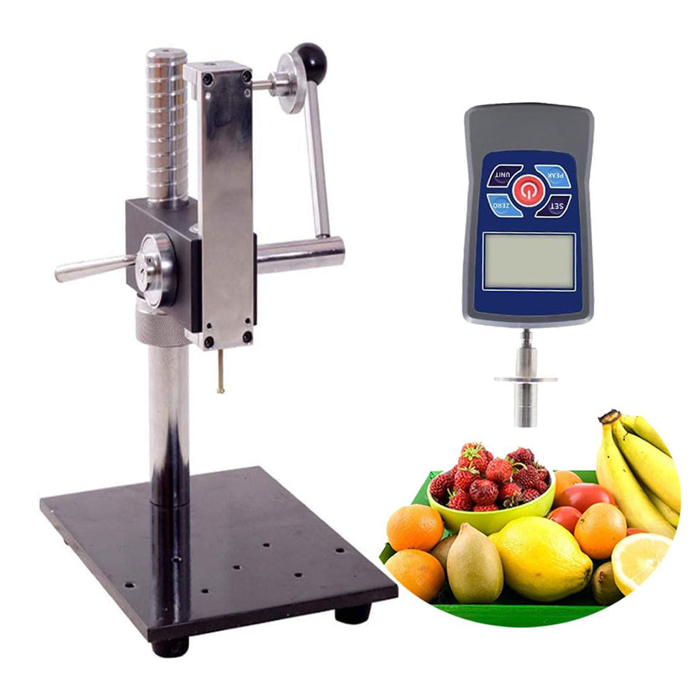 VTSYIQI Fruit Ripeness Tester with Test Stand for Soft and Hard Fruits with Range 0.2～15Kgf/cm2 (×105 Pa) 0.4～30Kgf/cm2 (×105 Pa) Load Division Value 0.01Kgf/cm2 Indenter Diameter Φ7.9mm Φ11.1mm