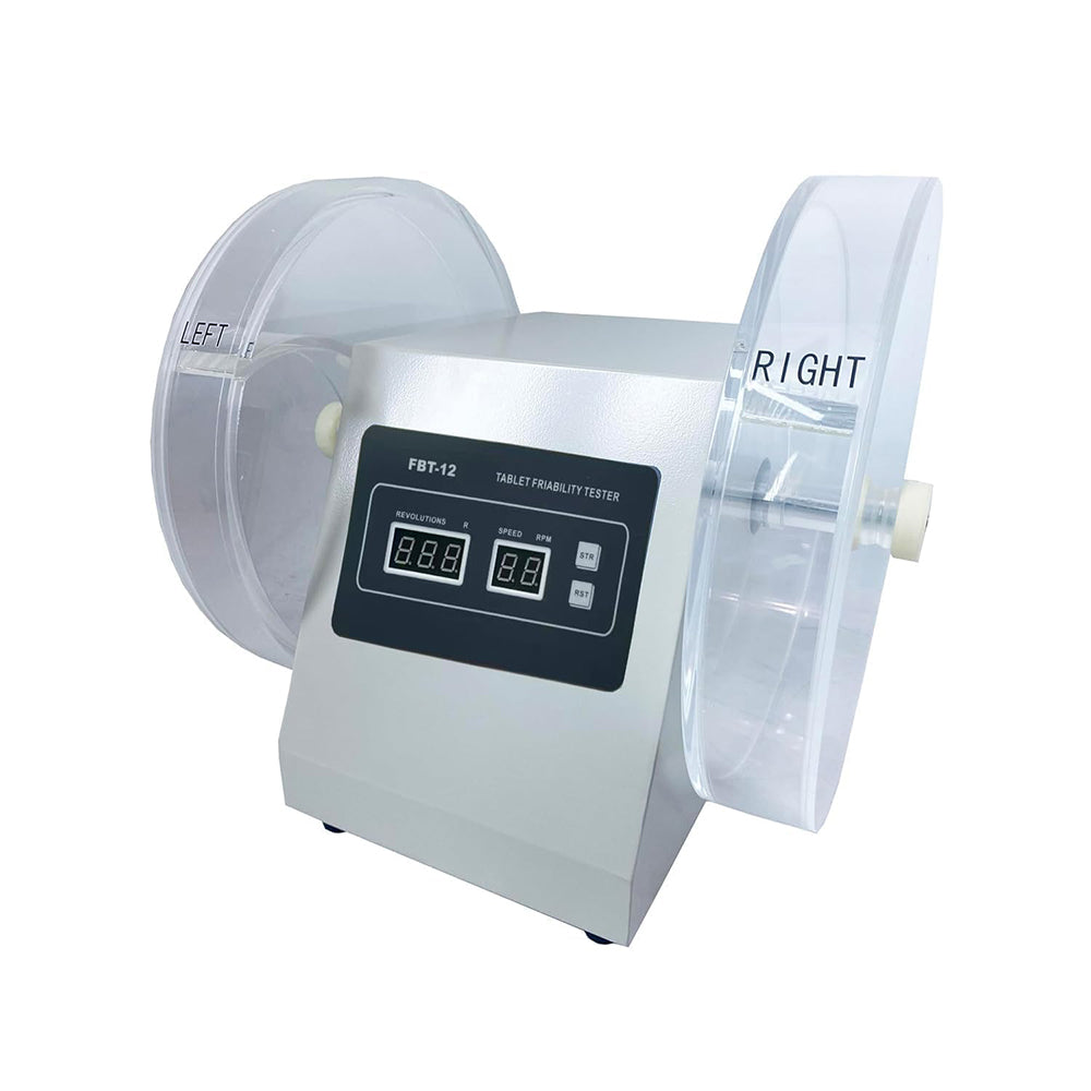 VTSYIQI Tablet Friability Tester Friability Test Equipment with 2 Turntable Cylinders Depth of Turntable Cylinder 39mm Inner Diameter of Turntable Cylinder Φ286mm for Checking The Friability Strengths of Uncoated Tablets