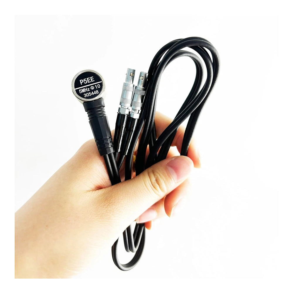 VTSYIQI Through Coating Ultrasonic Thickness Gauge Probe Narrow-Pulse Probe with Measuring Range 0.65-600mm(P-E) 3-30mm(E-E) Dimensions 10mm Frequency 5MHz for Penetration Coating Thickness Measurement