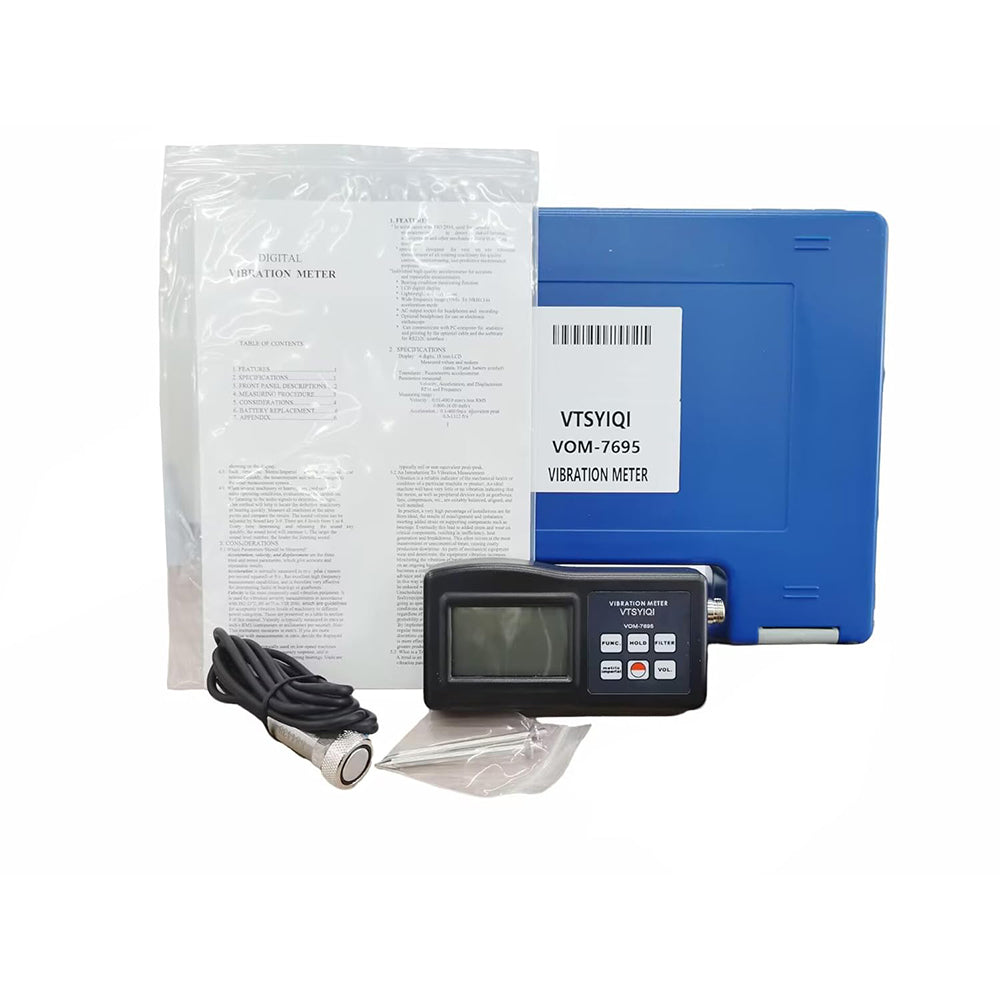 VTSYIQI Vibration Meter Vibrometer Vibrate Testing Gauge for Machinery 0.01 to 400 mm/s