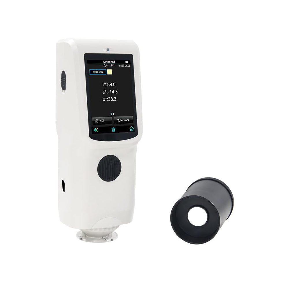 VTSYIQI Digital Spectrophotometer Spectrocolorimeter with Aperture Ø8mm ASTM ISO Standard 10000 Samples Data Storage Accuracy 0.1 Specular Component SCI Stabilizer Locating Method