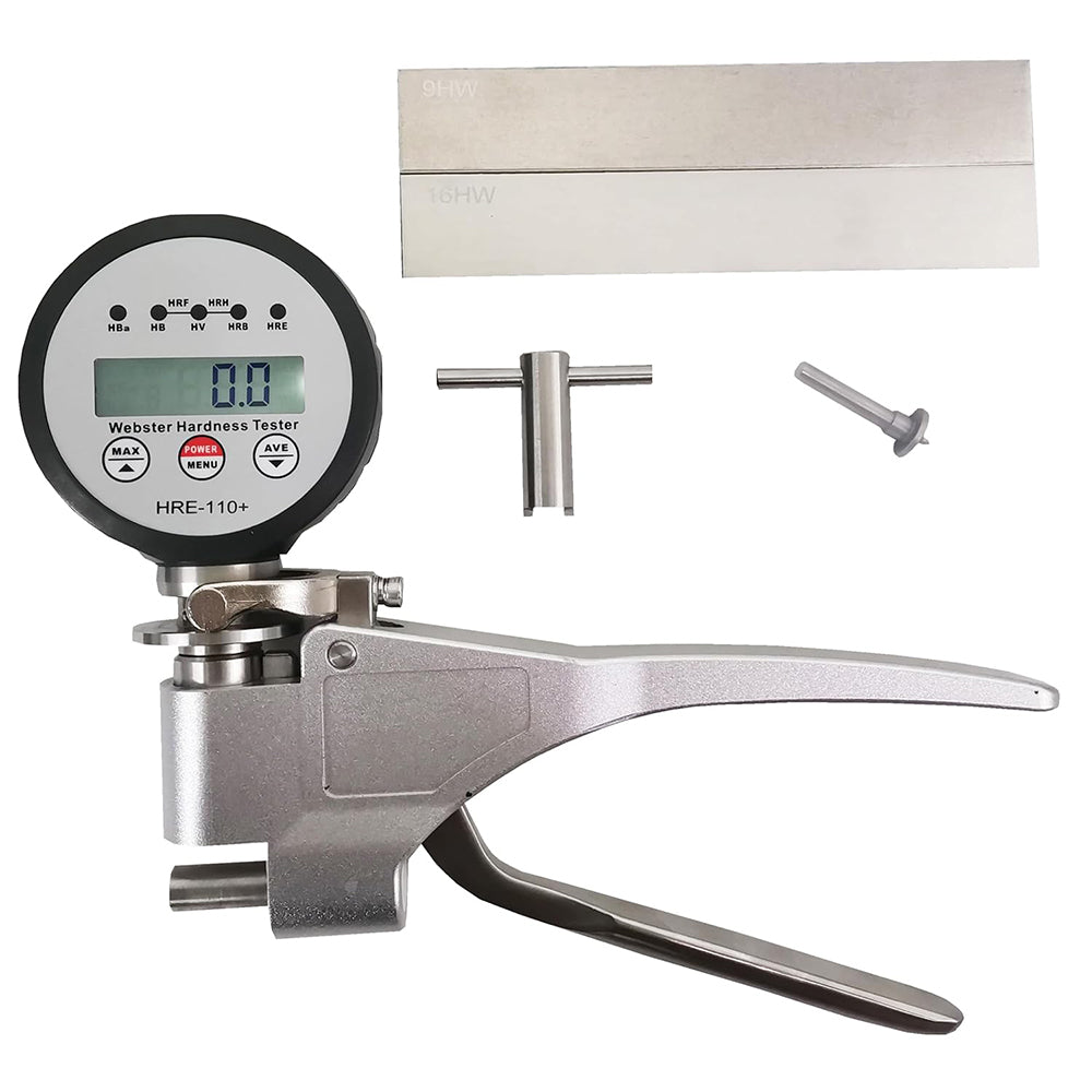 VTSYIQI Webster Hardness Tester Digital Webster Hardness Tester with Hardness Range 25-110HRE/58~131HV for Detecting The Hardness of Aluminum Alloy Profiles Tubes Plates Aluminum Workpieces and Other Soft Metals