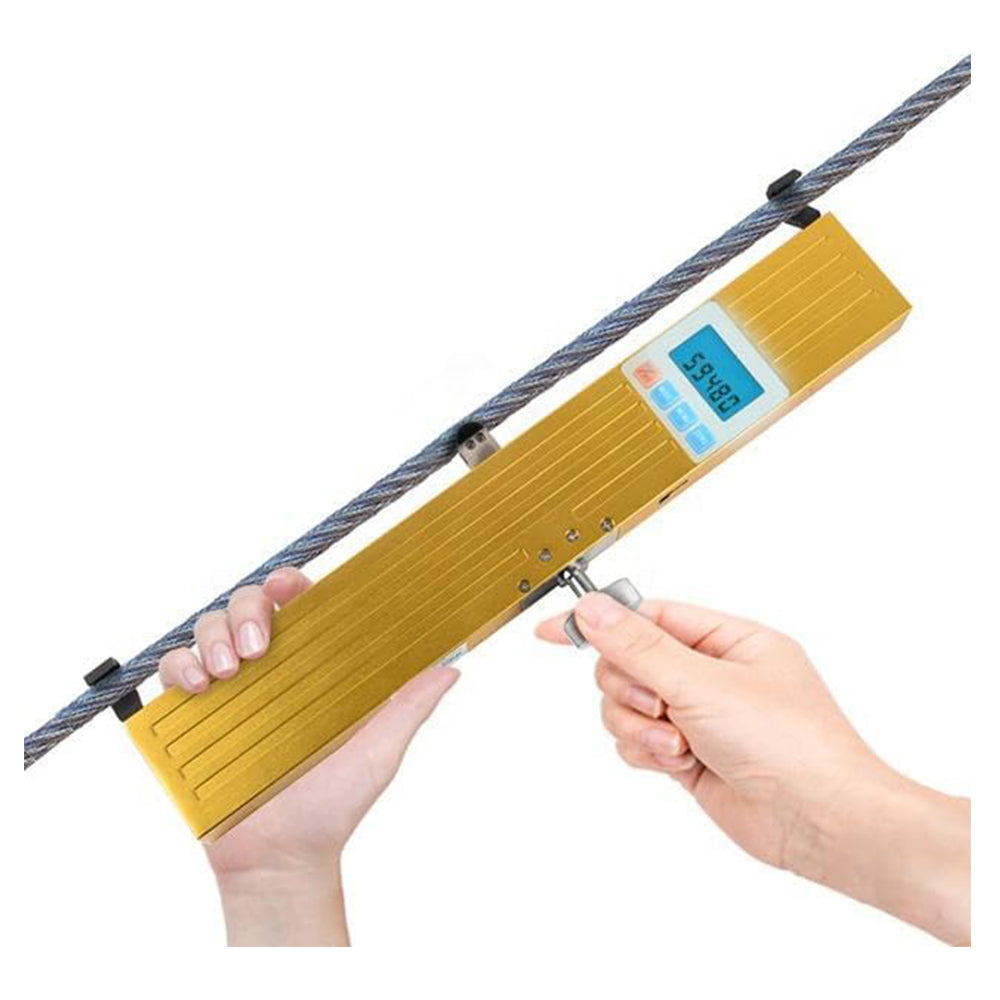 VTSYIQI Elevator Cable Tension Meter Elevator Wire Rope Tension Tester with Max Load Range 3000N Resolution 1N Accuracy Less Than ± 5% 3 Units Conversion N/Kg/Lb for the Tension Test of Elevator Traction Wire Rope