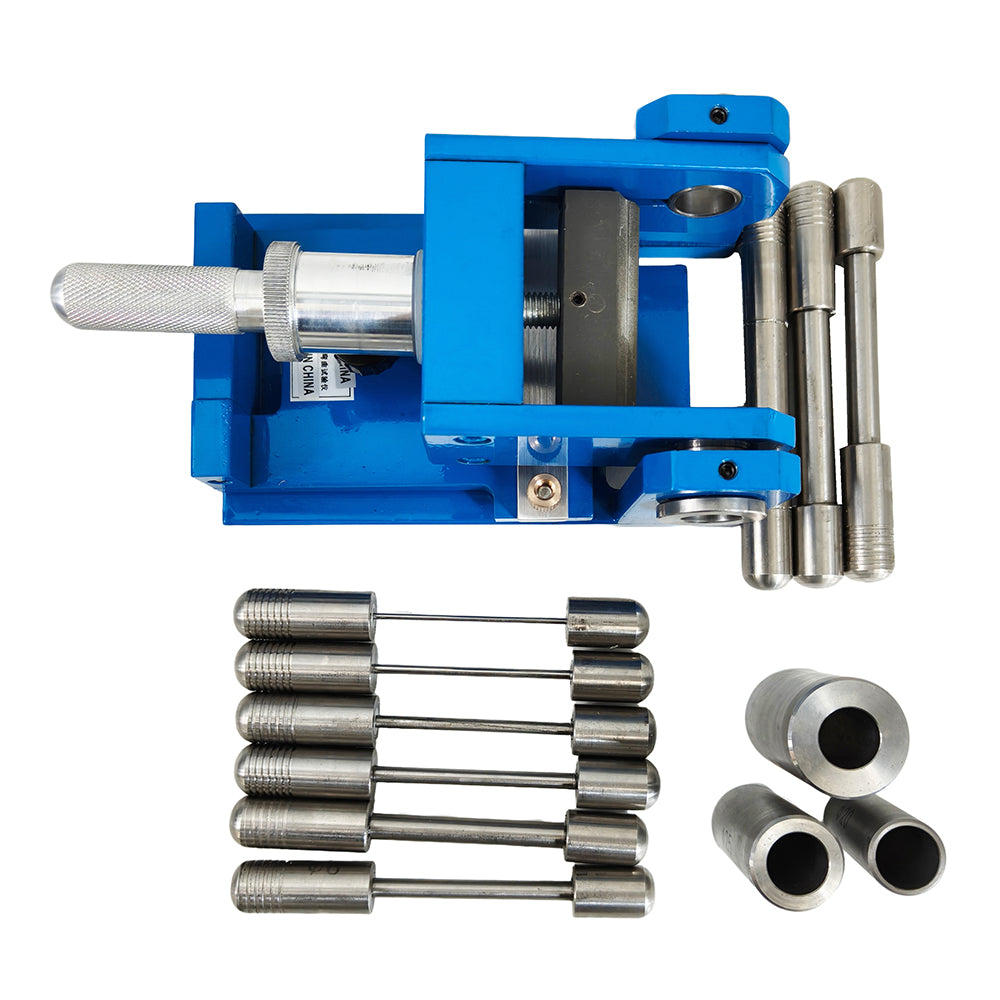 VTSYIQI Cylindrical Mandrel Bend Detector Tester Cylindrical Bending Tester with GB6742 National Standard  Shaft Diameters 2,3,4,5, 6, 8, 10, 12, 16, 20, 25,32mm for Coating Elasticity