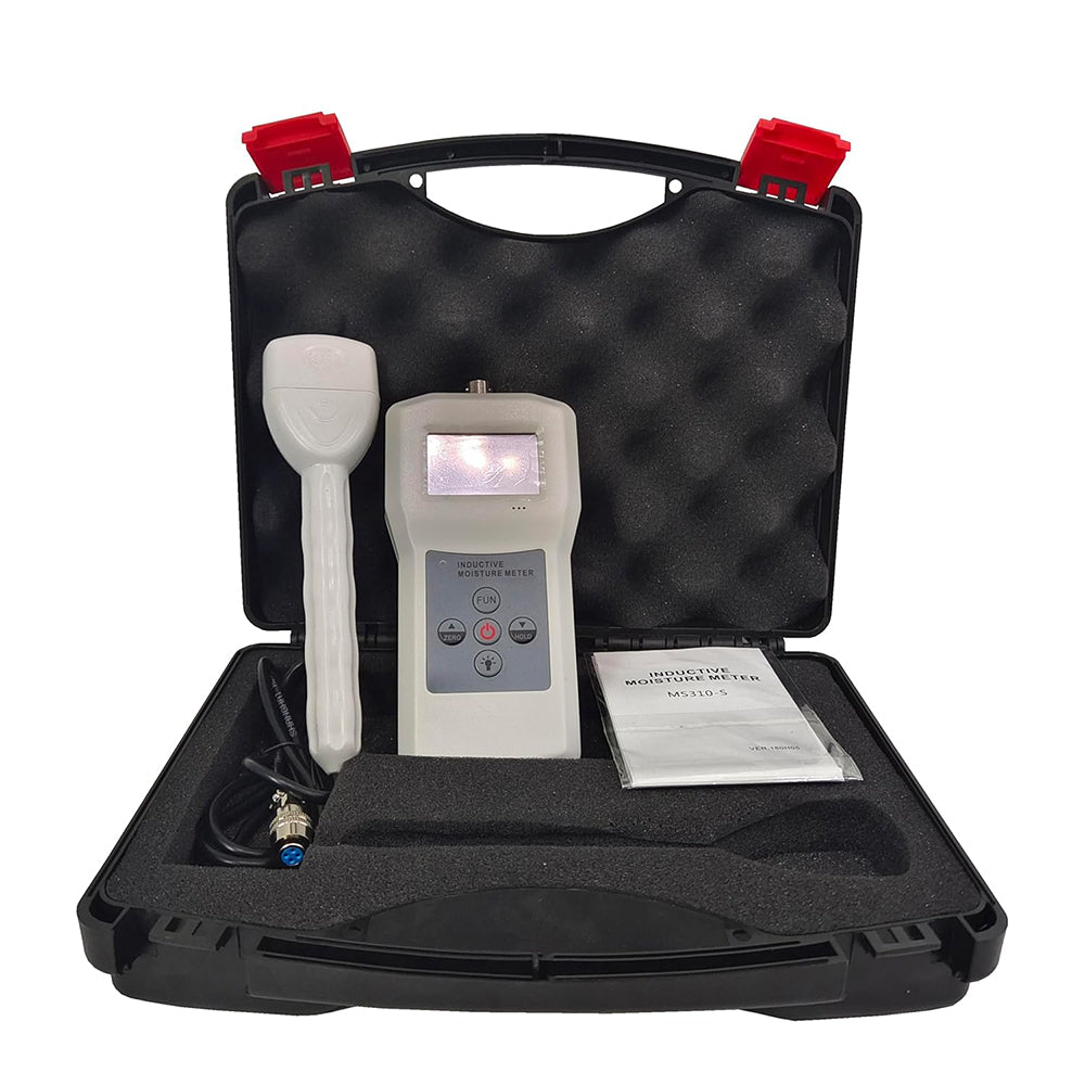 VTSYIQI Split Inductive Moisture Meter Multifunctional Moisture Tester Analyzer for Wood Timber Paper Bamboo Etc with  Accuracy ±0.5 Seperate Probe Measuring Range 0 to 99%