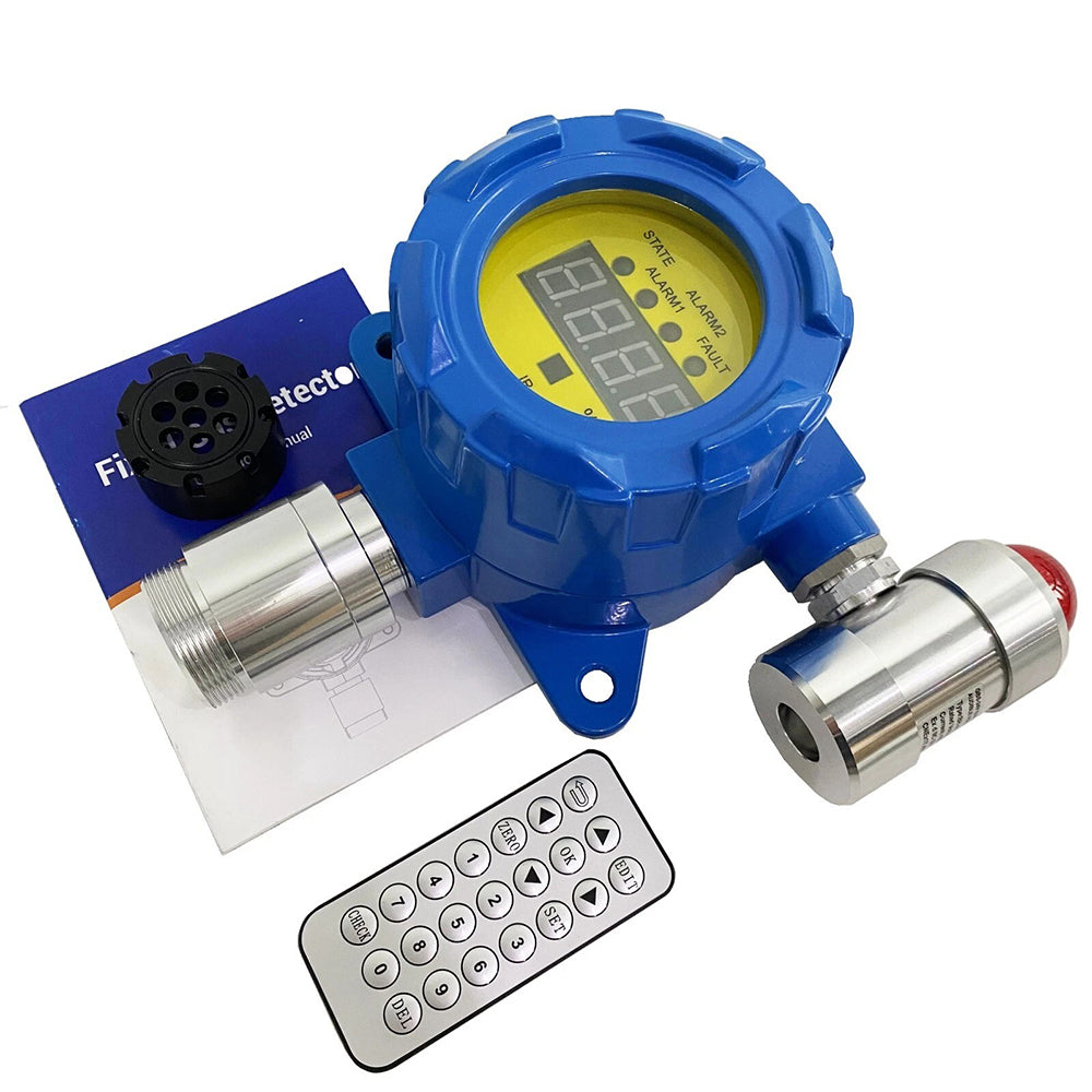 VTSYIQI Methane Gas Detector CH4 Explosion Gas Detector with Measuring Range 0-100%LEL Resolution 1%LEL Wall-mounted Type Shell Material Aluminum