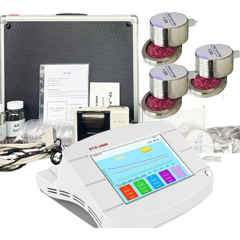 VTSYIQI Touch Screen Water Activity Meter Instrument For Paste Jam Dough With 0 to 1.0000aw Repeatability 0.0001aw Accuracy ±0.0100aw ISO Standard USB Interface 3 WSC-4 Water Activity Sensor