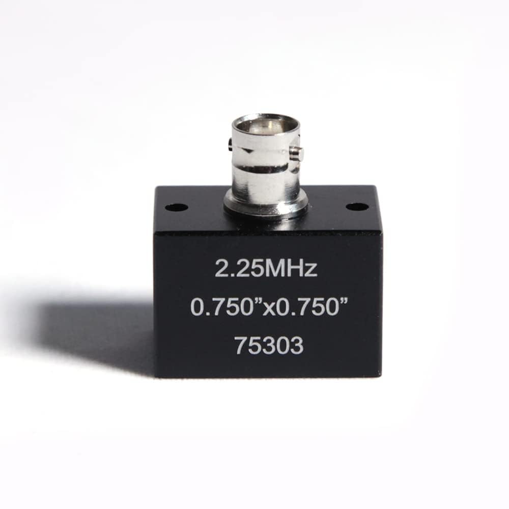 VTSYIQI AWS Ultrasonic Flaw Probe Transducer with Element Size 19×19mm 0.750"×0.750" Frequency 2.25MHz BNC Connector for Industrial NDT Testing