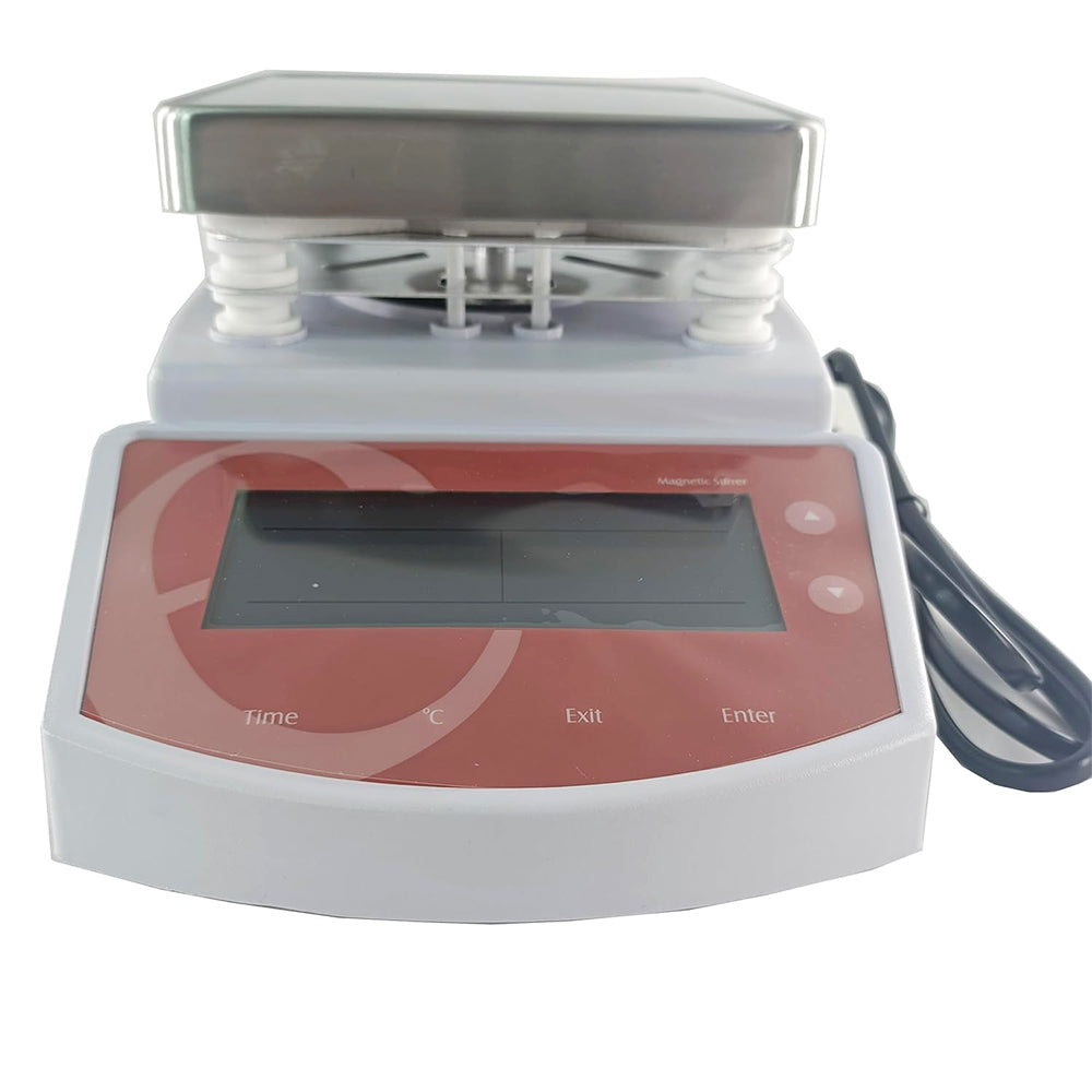 VTSYIQI Magnetic Hotplate Stirrer Magnetic Mixer with Large Screen LCD Display Stirring Capacity 0~2000mL Stirring Speed 0 to 1250rpm Max Temperature 400 Degree Celsius Time Range 0 to 999 Minutes