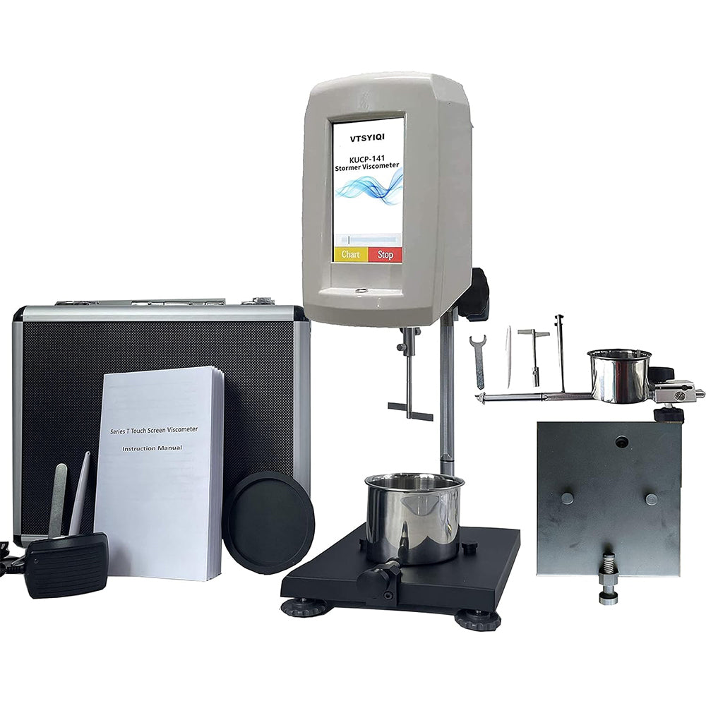 VTSYIQI Digital Stormer Viscometer Rotational Viscometer Oil Viscosity Testing Equipment Tool for Paint Coating with Range 40.2KU to 141.0KU 32g to 1099g 27 to 5250CP Accuracy ±1% KU Value