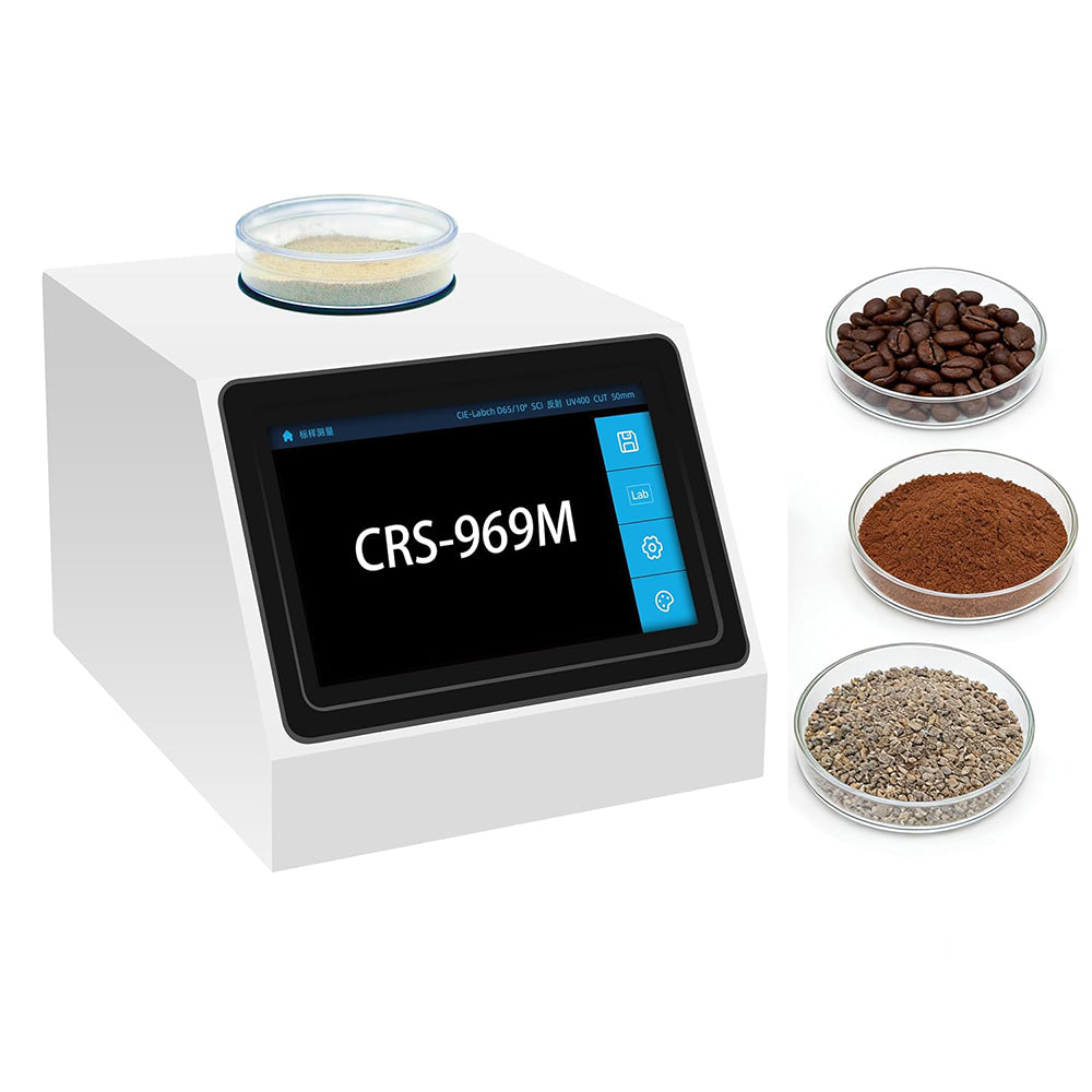 VTSYIQI Coffee Roast Color Analyzer Masterbatch Color Spectrophotometer with 30+ Indicators Evaluation Light 30+ Light Sources 50mm Aperture 2°/10° Observers USB for Coffee Roast Bean Batch Matching