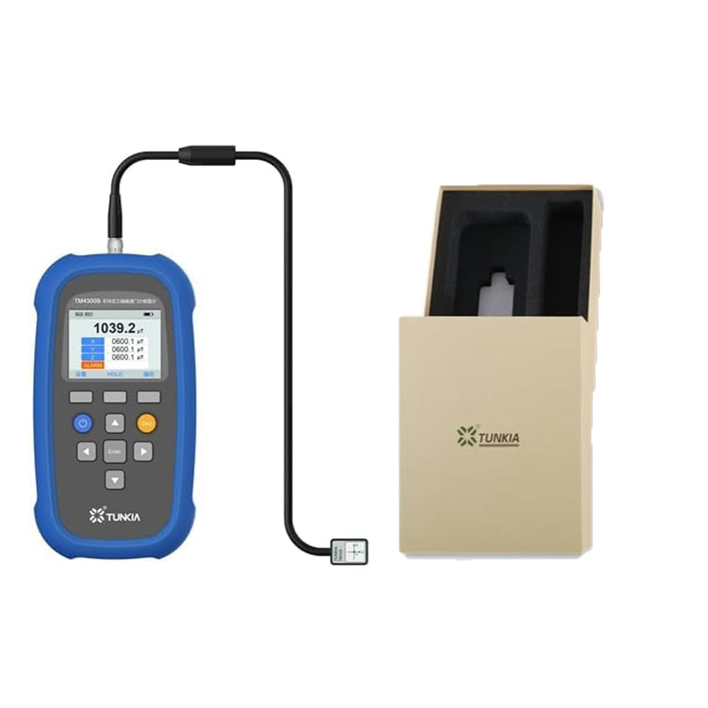VTSYIQI Handheld Triaxial Fluxgate Magnetometer Surface Weak Magnetic Field Meter with Range 0 to 500μT Accuracy 1% Resolution 10nT Triaxial Fluxgate Sensor for Magnetic Shielding Evaluation