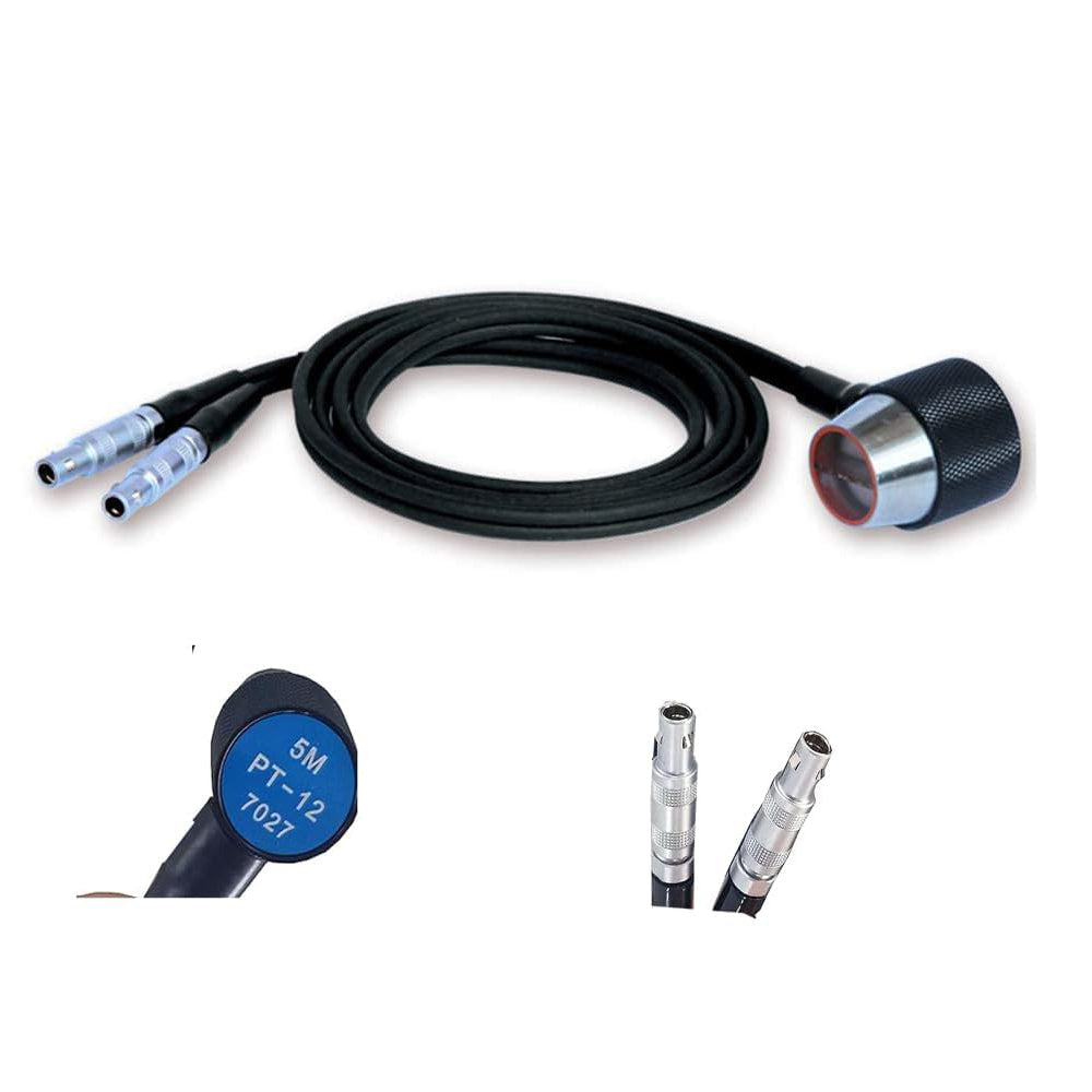 VTSYIQI Ultrasonic Thickness Gauge Transducer Probe PT-12 with Measurement Range 1.0 to 150mm Crystal Diameter 10mm Frequency 5MHz for UM Series Ultrasonic Thickness Meter UM-1 UM-2 UM-4 UM-5 etc