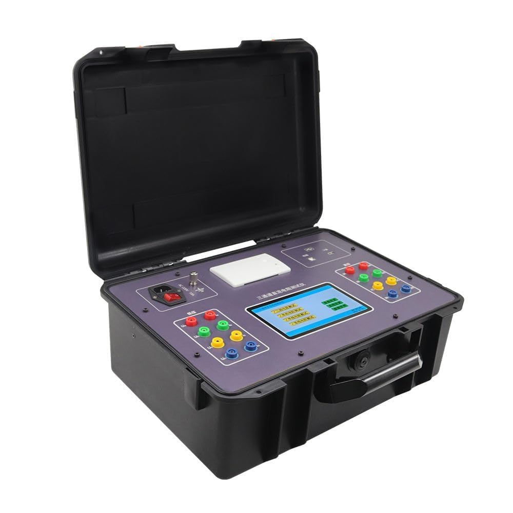 VTSYIQI Three Phase Transformer DC Resistance Meter 3CH DC Resistance Tester with Test Current 0.2A 0.5A 2A 5A 10A 20A Built-in Thermal Printer Resistance Range 0.0001mΩ~5000Ω Four-Wire Test Measurement Method Output Current Display 0.01mA~20.000A