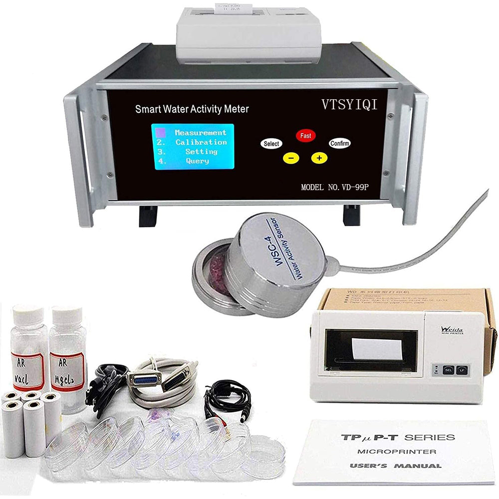 VTSYIQI Smart Water Activity Meter Measurement Instruments With 1 WSC-4 Water activity For Paste Jam Jello Dough Water Activity Monitor Real Time Print