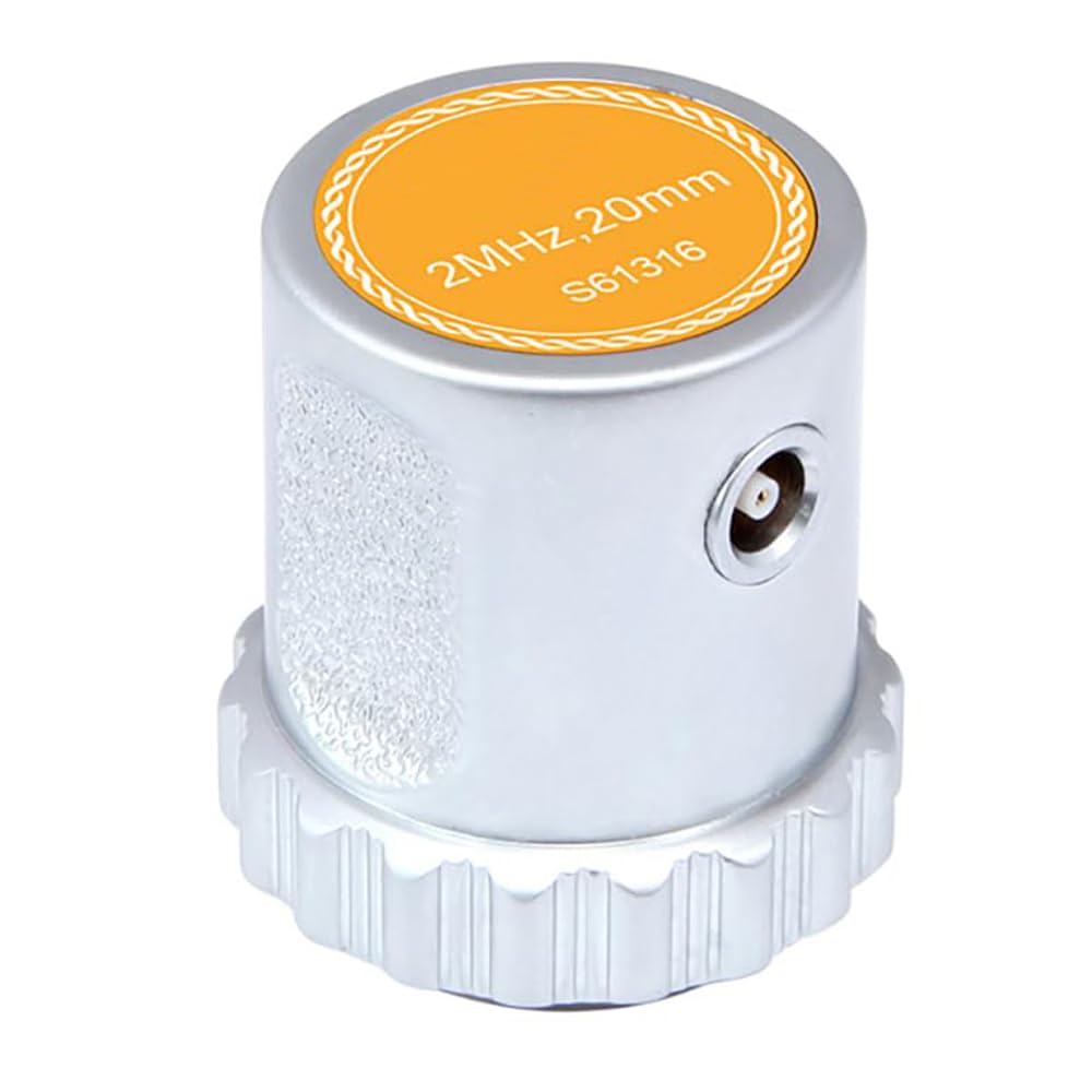 VTSYIQI Ultrasonic Flaw UT Straight Beam Probe Single Crystal Straight Probe with Frequency 2MHz Element Size 20Mm Focus Length 34Mm LEMO‑00 Connector for Non‑Destructive Testing  ﻿