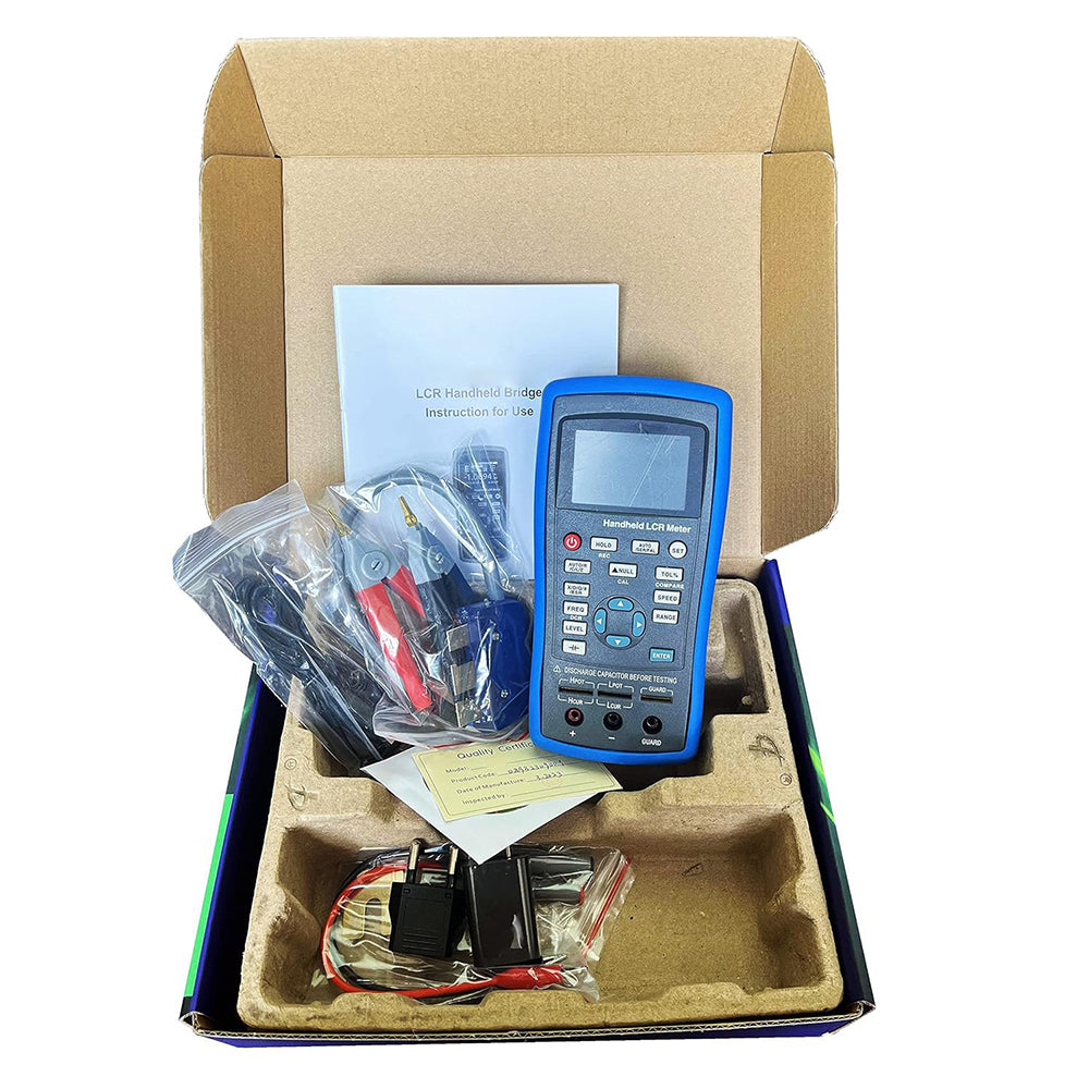 VTSYIQI Digital LCR Meter Continuously Adjustable LCR Bridge LCR Tester Inductance Resistance Capacitance Measurement with Frequency 100Hz-100KHz Accuracy 0.2% Testing Level 0-1V USB Interface RS232C